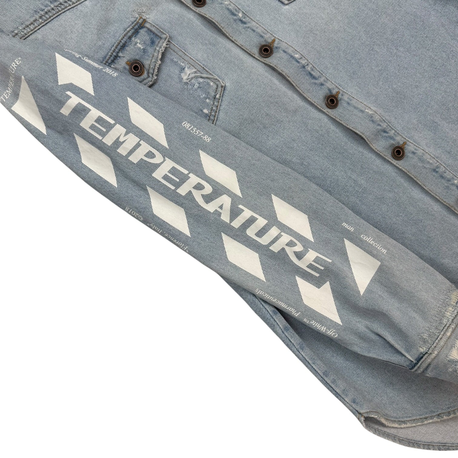 Off-White Temparture Denim Shirt Light Wash