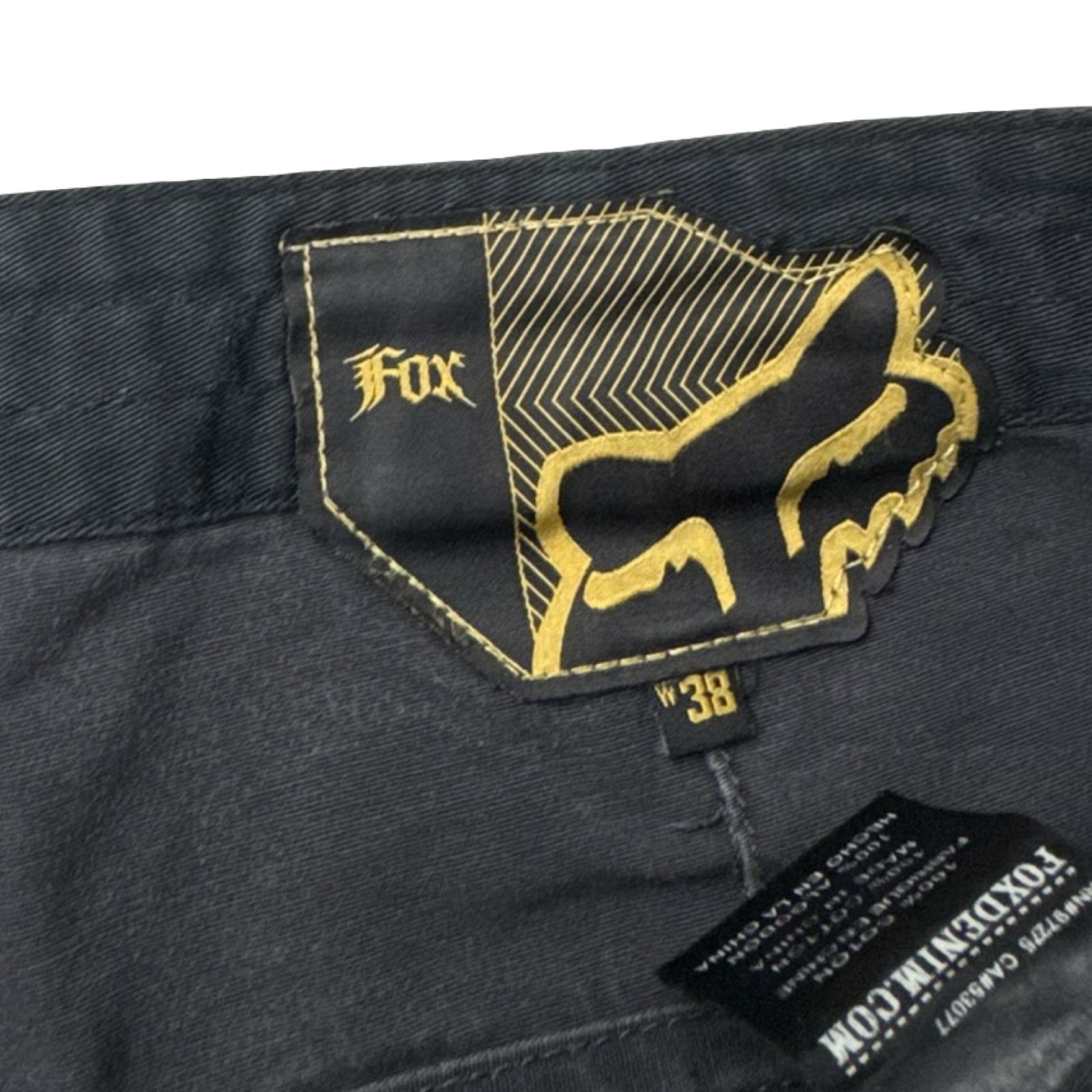 Vintage Y2K Fox Embroidered Dark Treebark Cargo Shorts