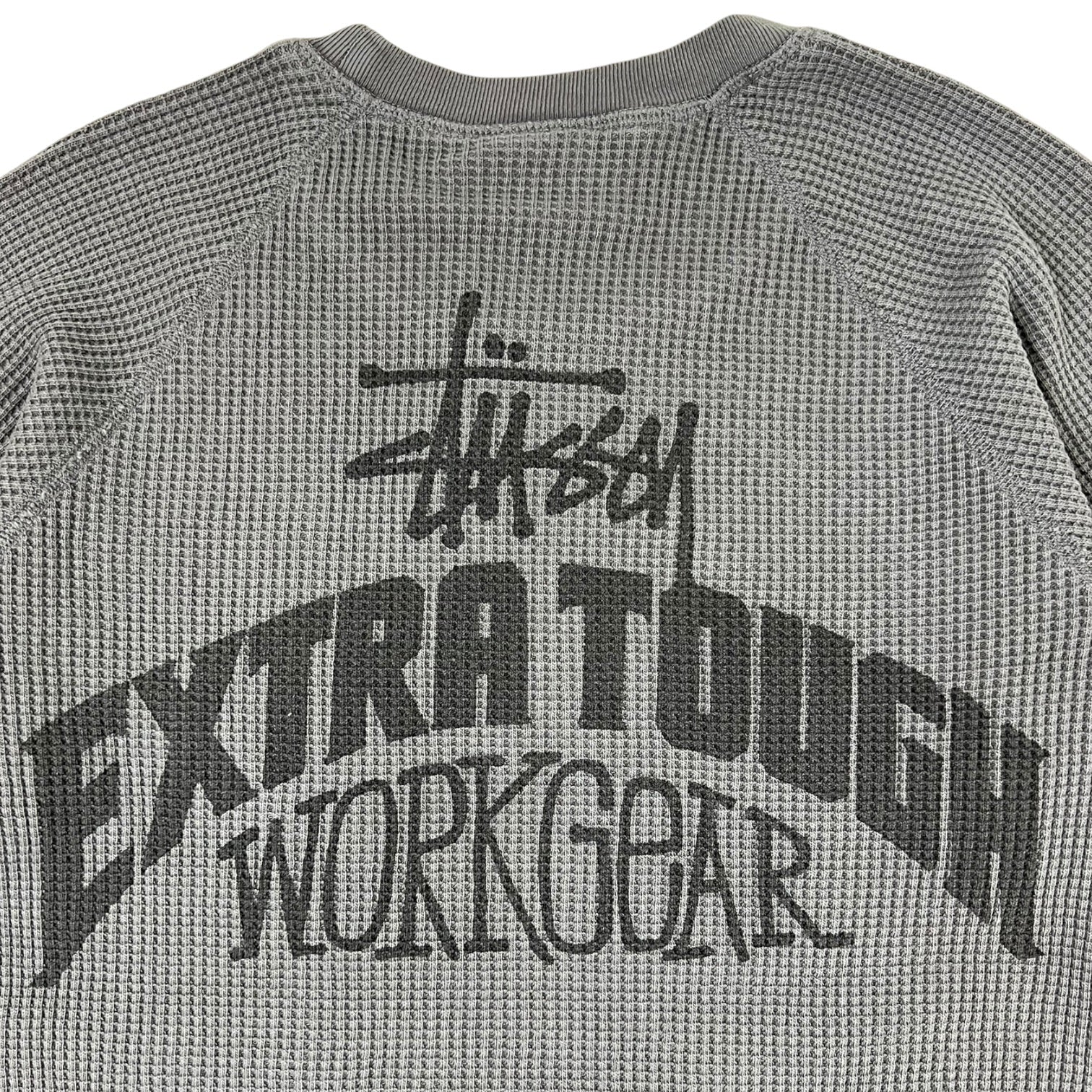 Stussy Raglan Thermal Long Sleeve T-Shirt Grey
