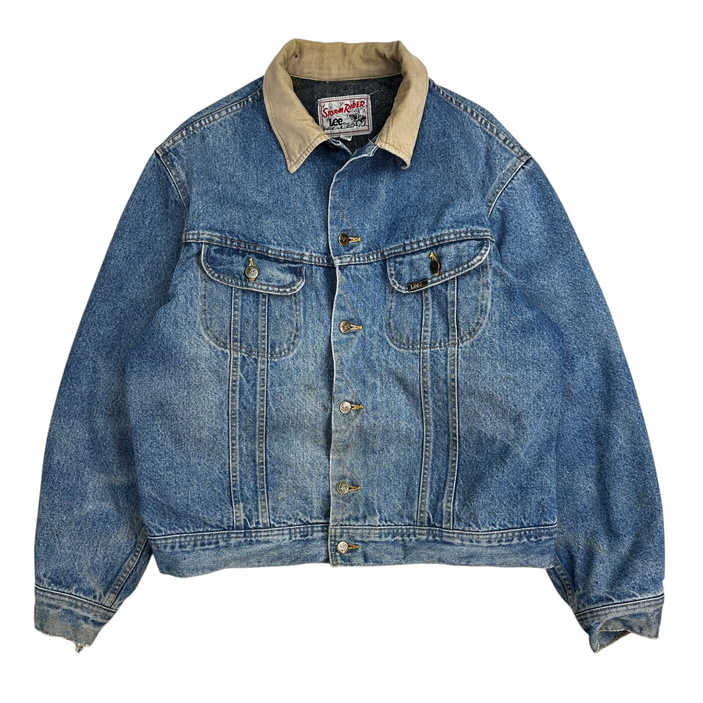 Vintage Lee Storm Rider Denim Jacket Dark Wash