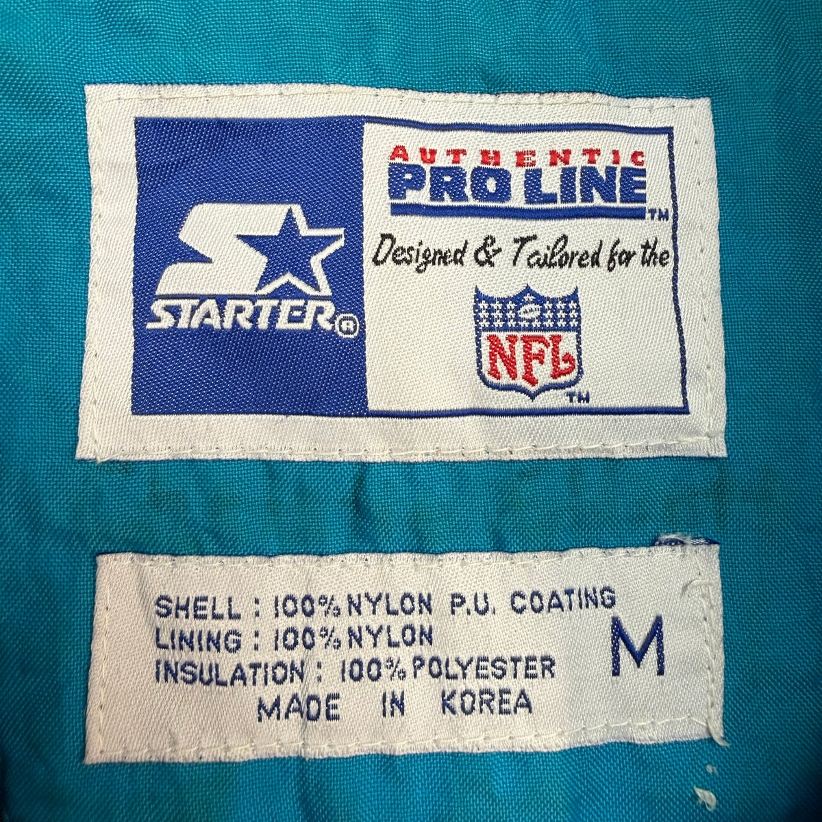 Vintage Starter Carolina Panthers Quarter Zip Jacket Sky Blue