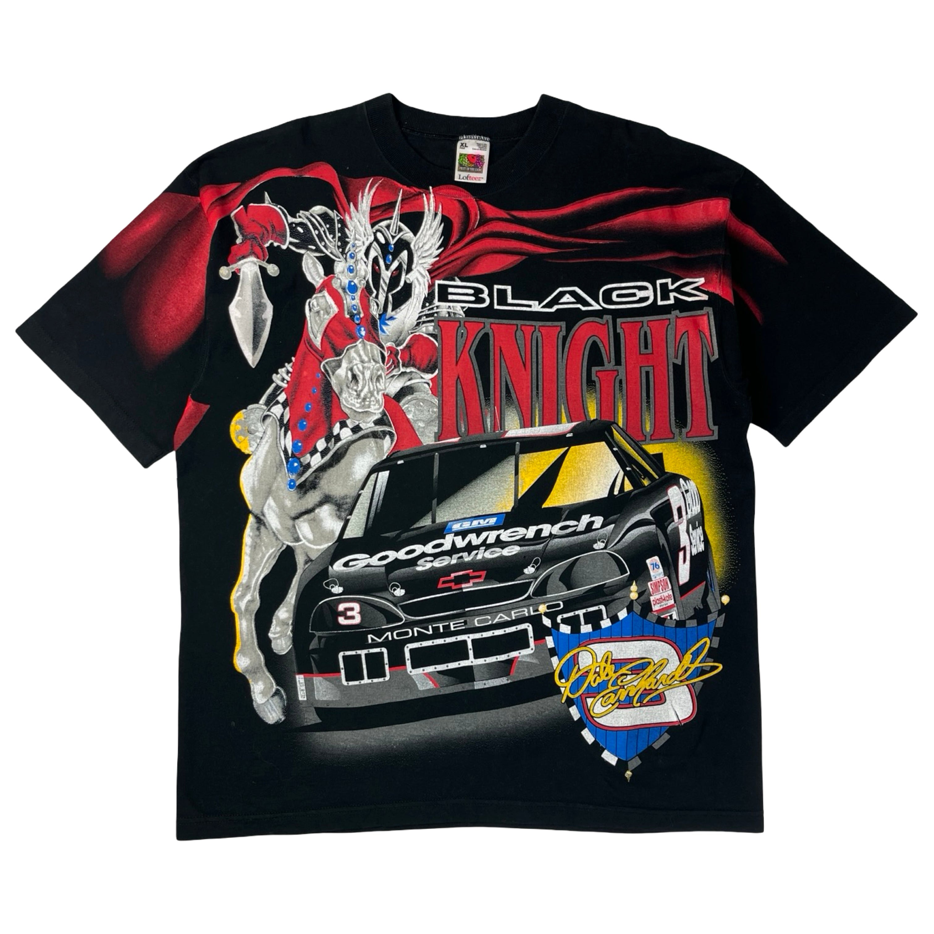 Vintage Dale Earnhardt Black Knight NASCAR AOP T-Shirt