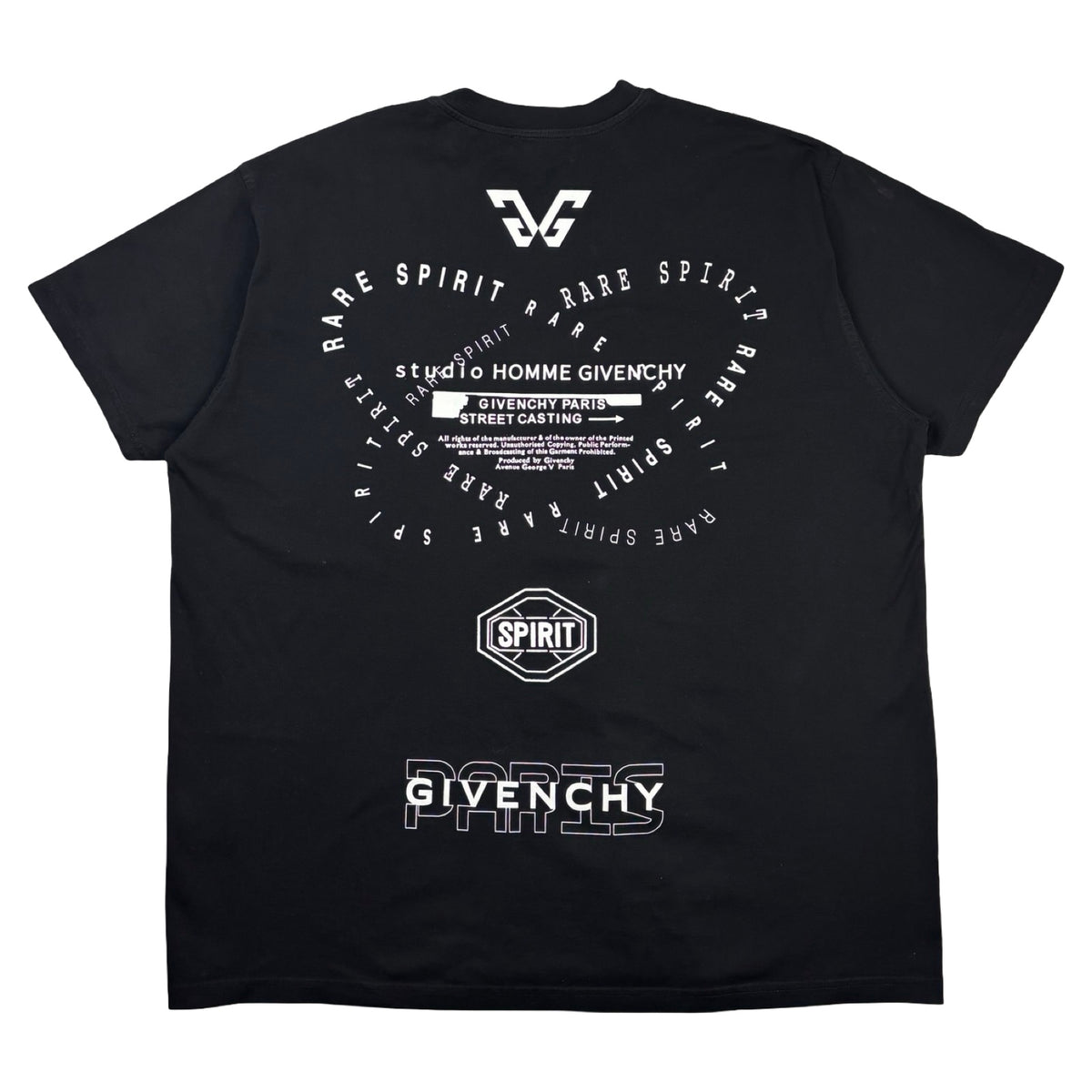 Givenchy Paris Street Casting T-Shirt Black