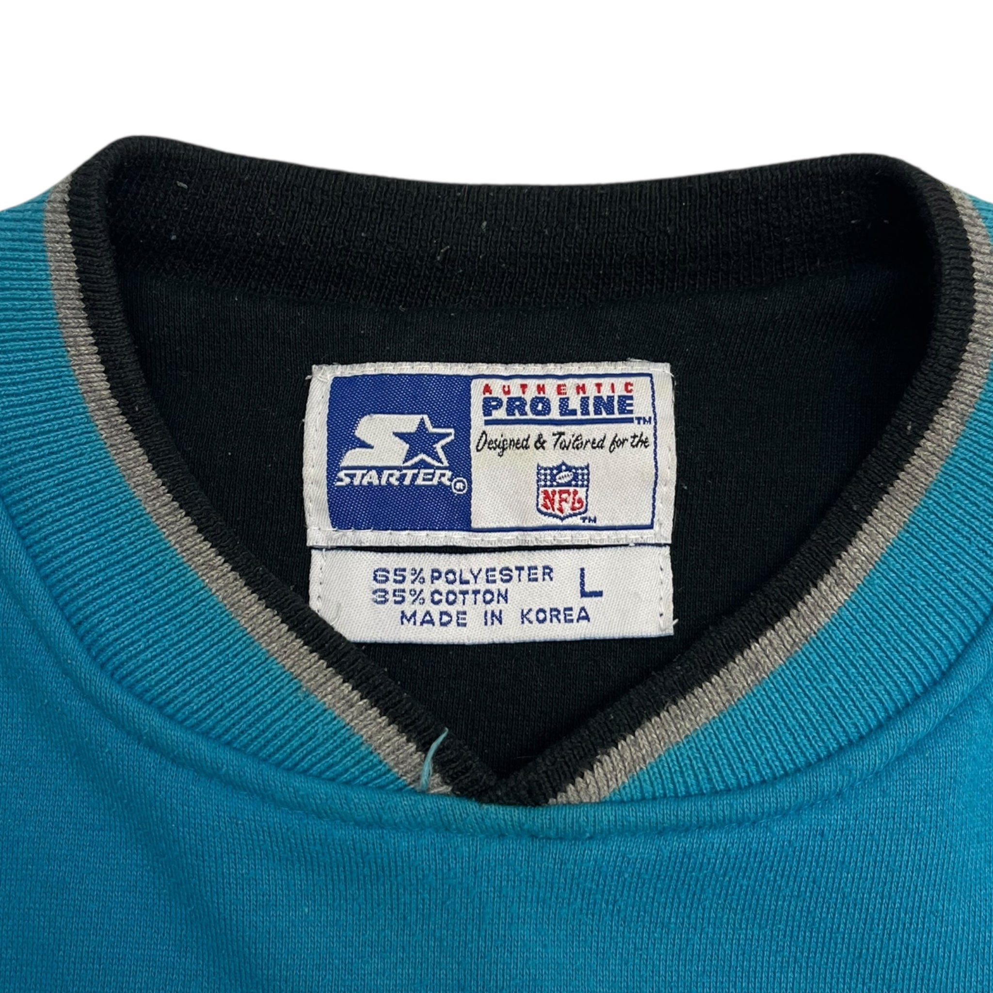 Vintage Carolina Panthers V-neck Sweatshirt Blue