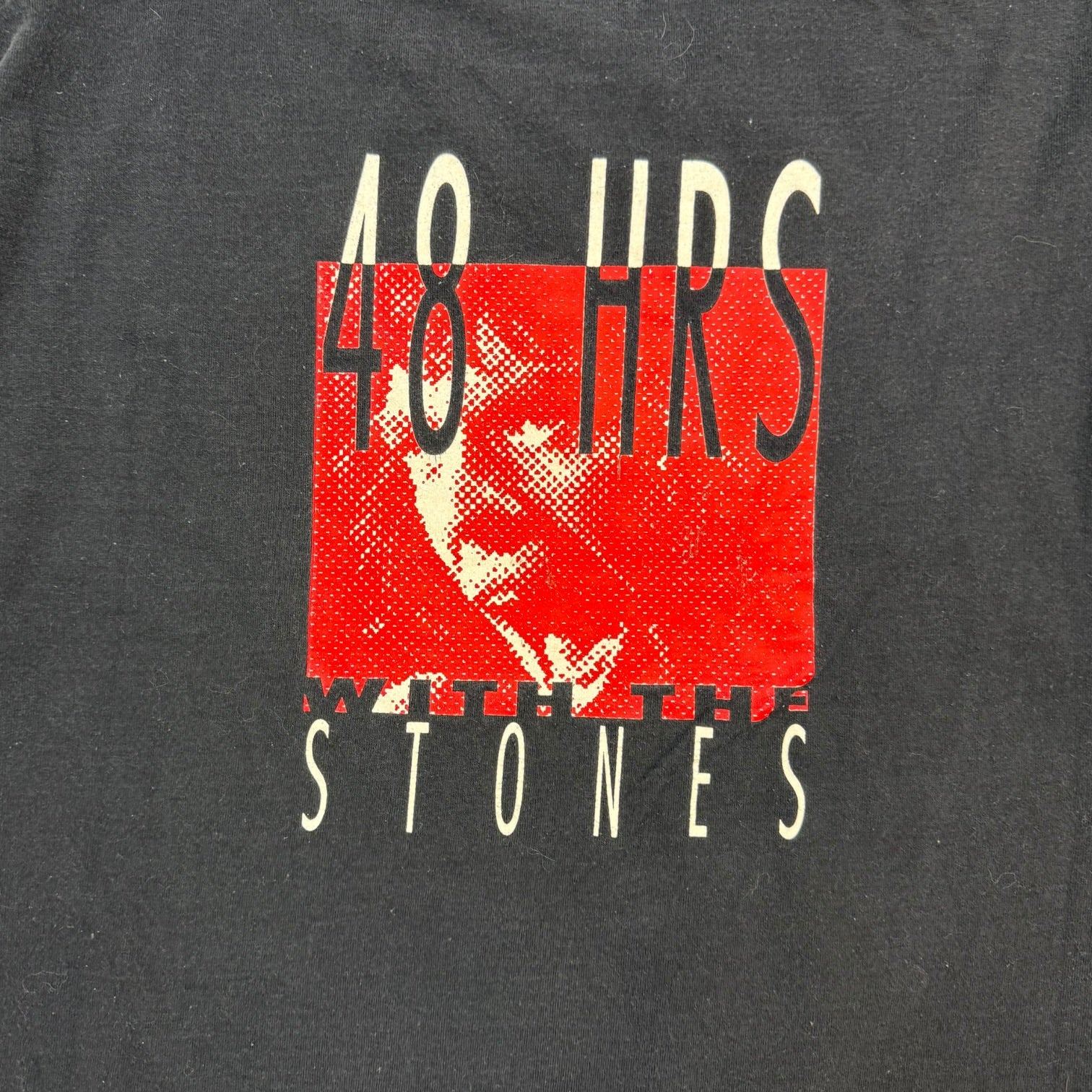 Vintage 48 Hours With The Rolling Stones Tee Black