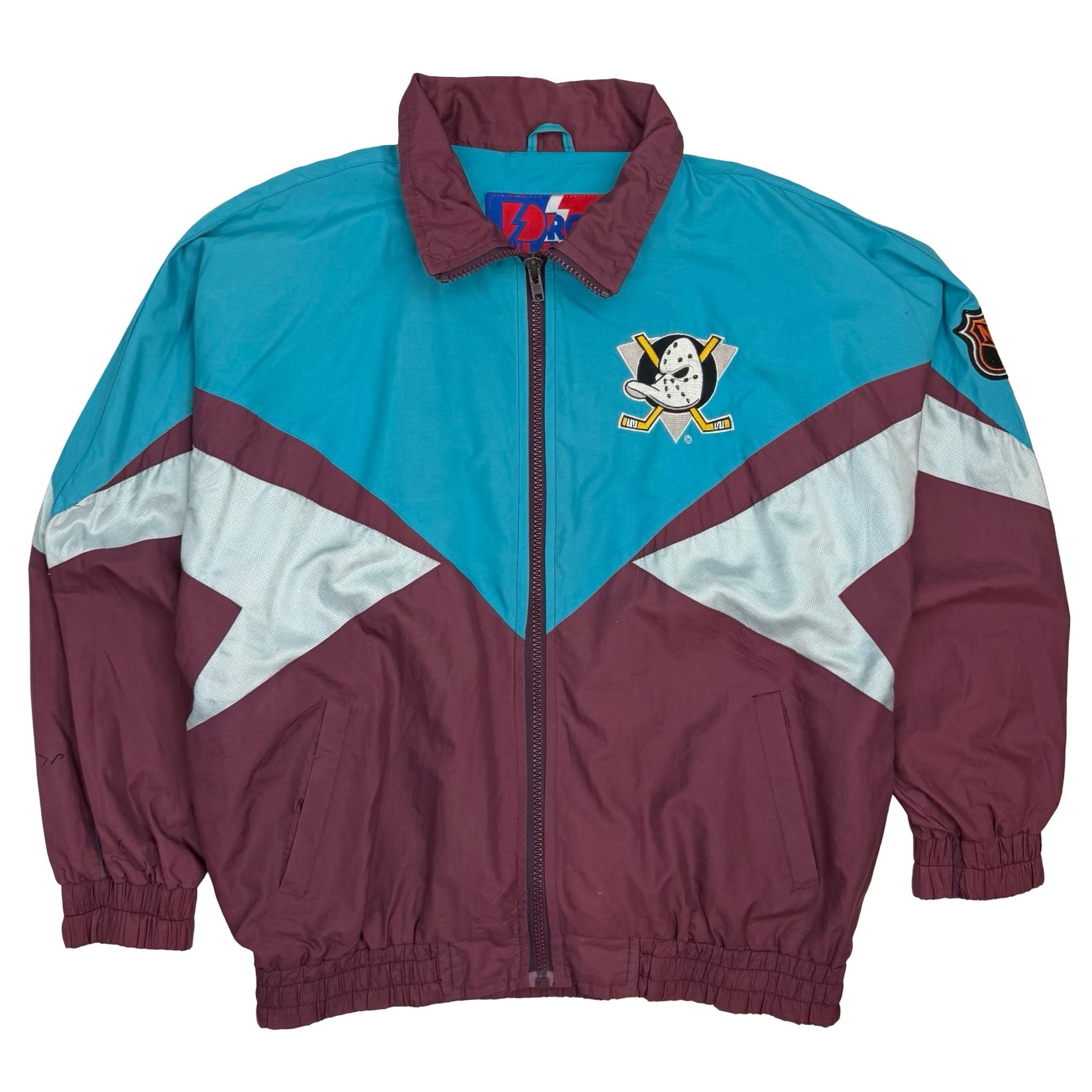 Vintage NHL Anaheim Mighty Ducks Zip Up Jacket Purple/Blue
