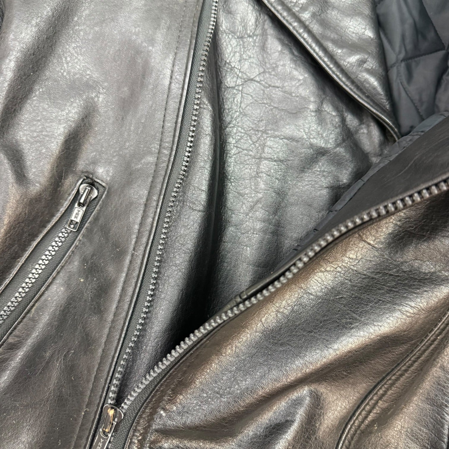 Vintage Rider Leather Jacket Black