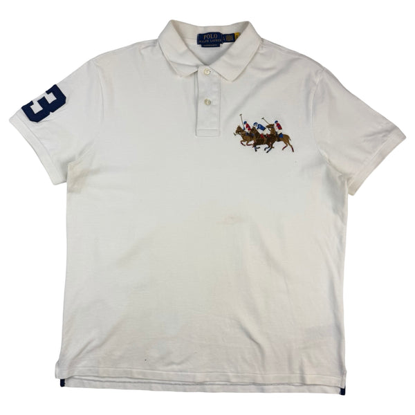 Vintage Polo Ralph Lauren Racing Ponies Polo T-Shirt White