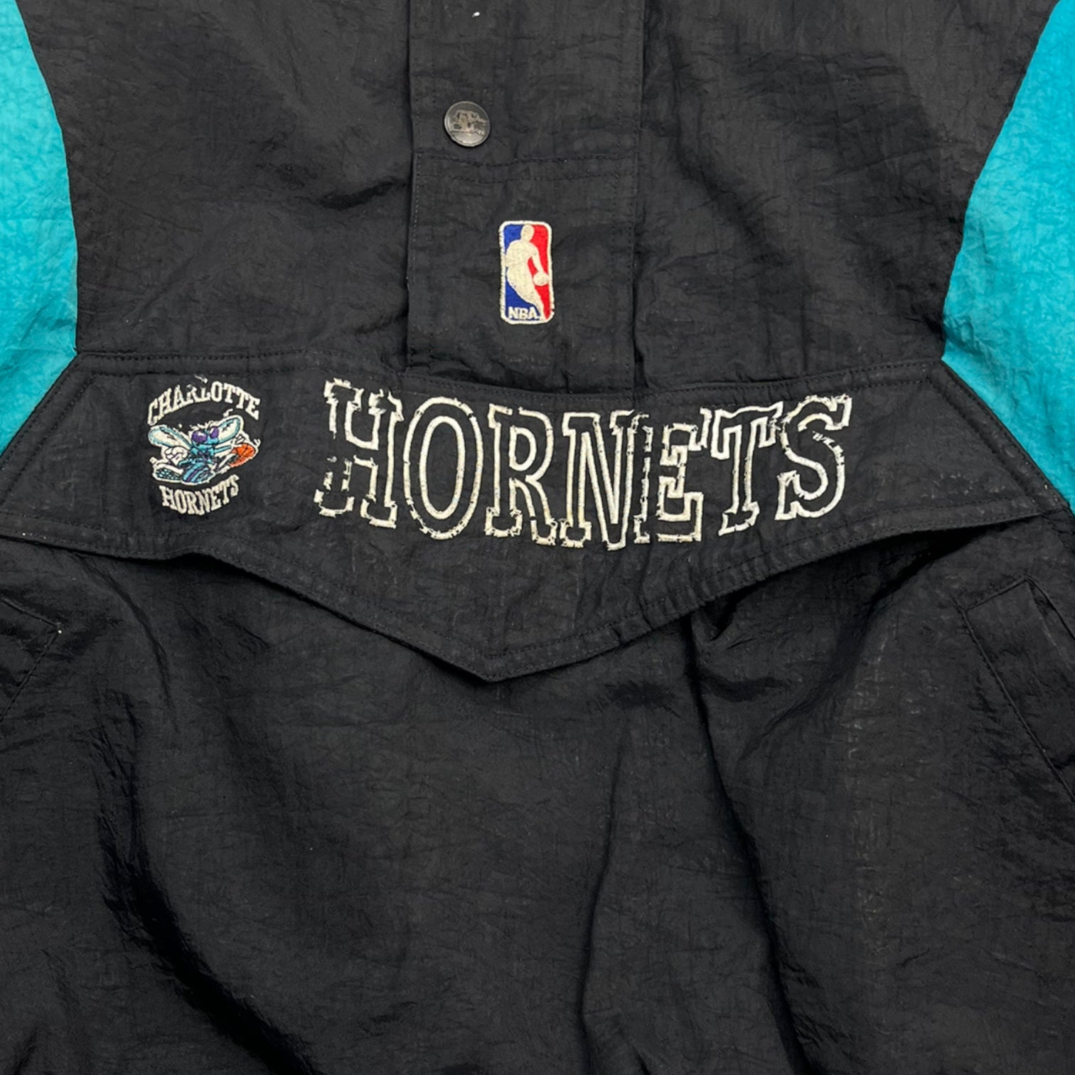 Vintage Charlotte Hornets Quarter Zip Starter Jacket