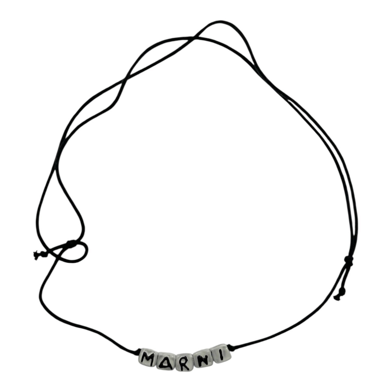 Marni String Charm Necklace Black