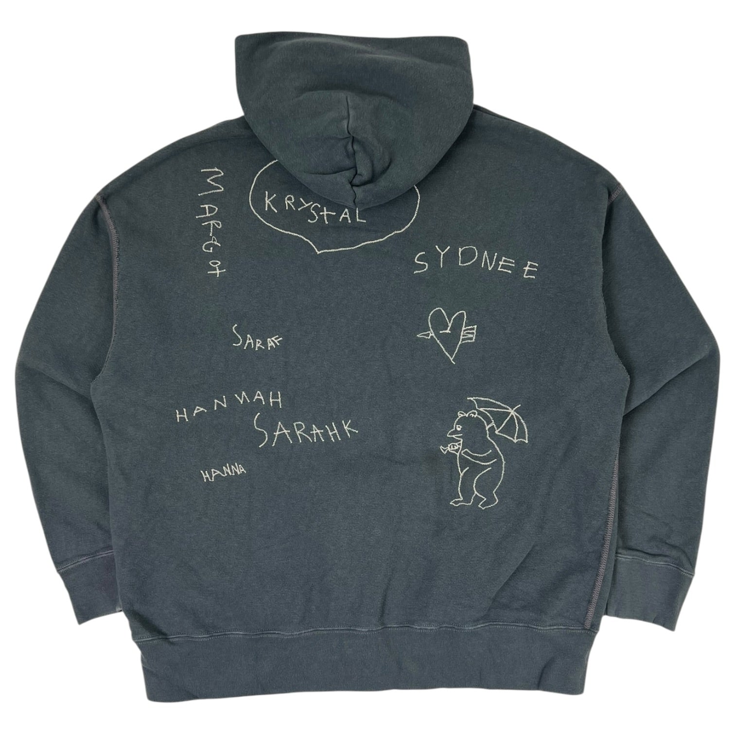 (W) Vintage Denim Dungaree Hoodie Grey