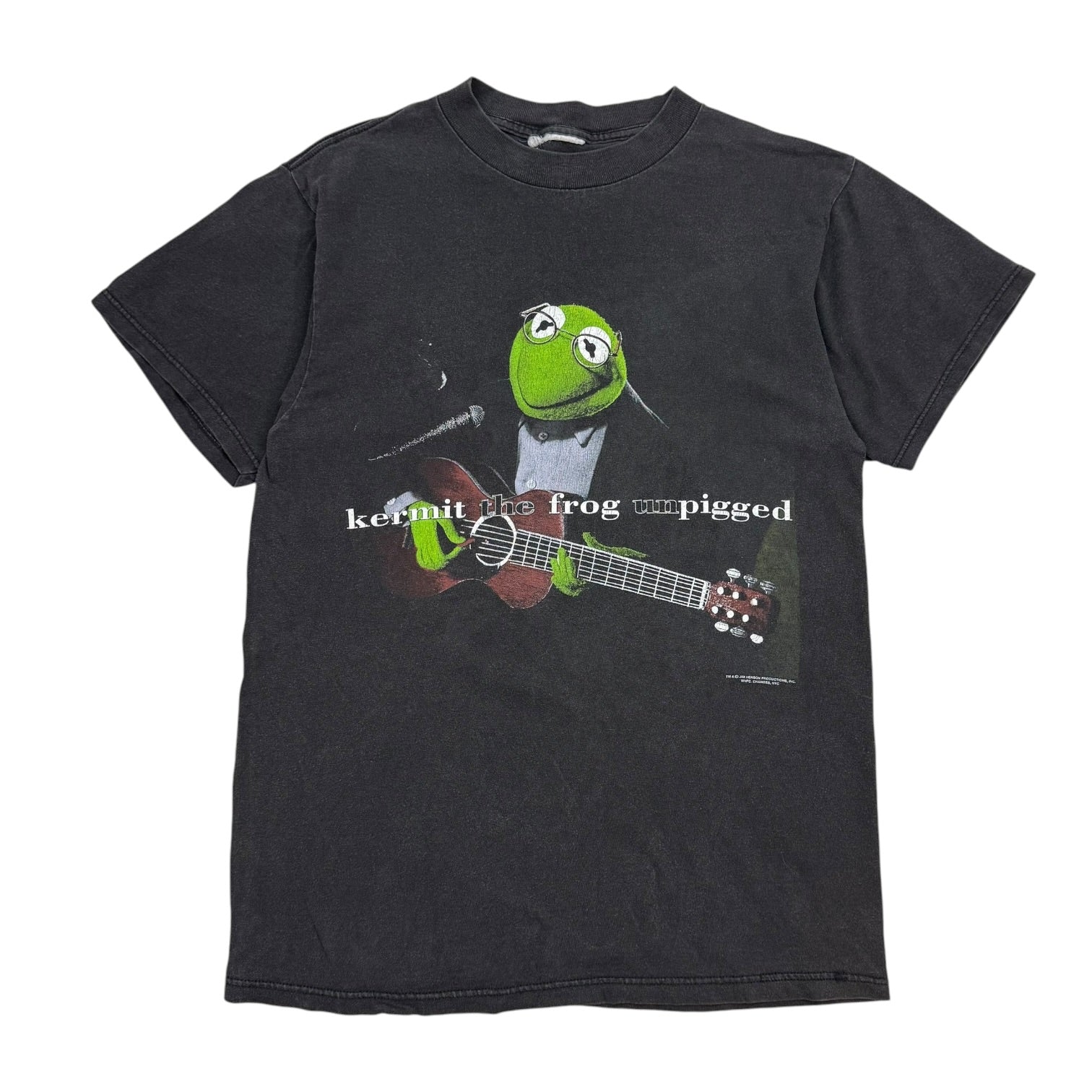 Vintage Kermit The Frog Unpigged Spoof Tee Black