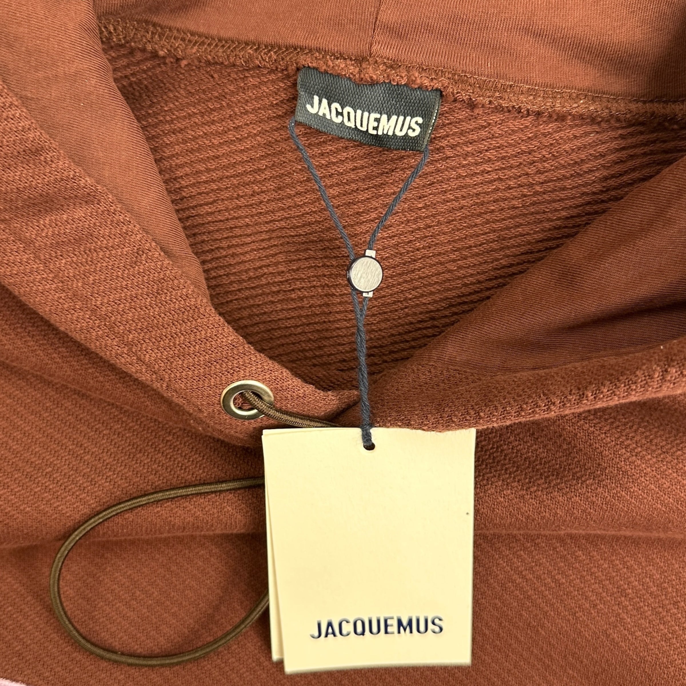 Jacquemus Print Logo Spiral Hoodie Brown