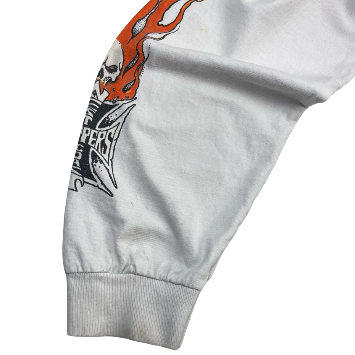 Vintage West Coast Choppers Flame Sleeve T-Shirt White