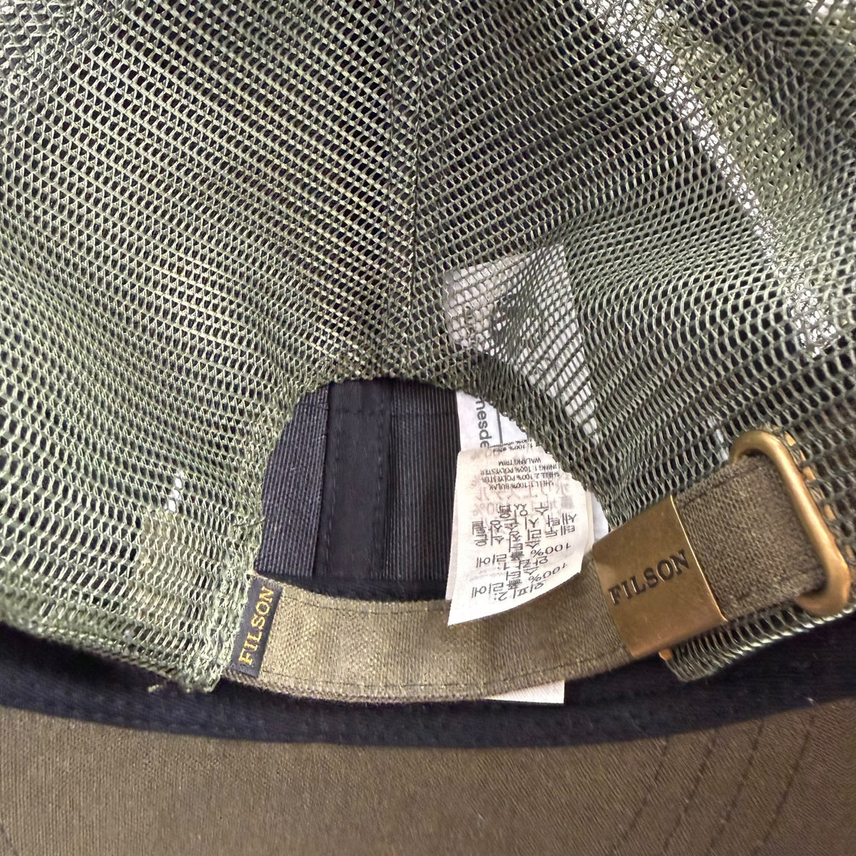Vintage Filson Scenic Waxed Logger Mesh Hat Otter Green
