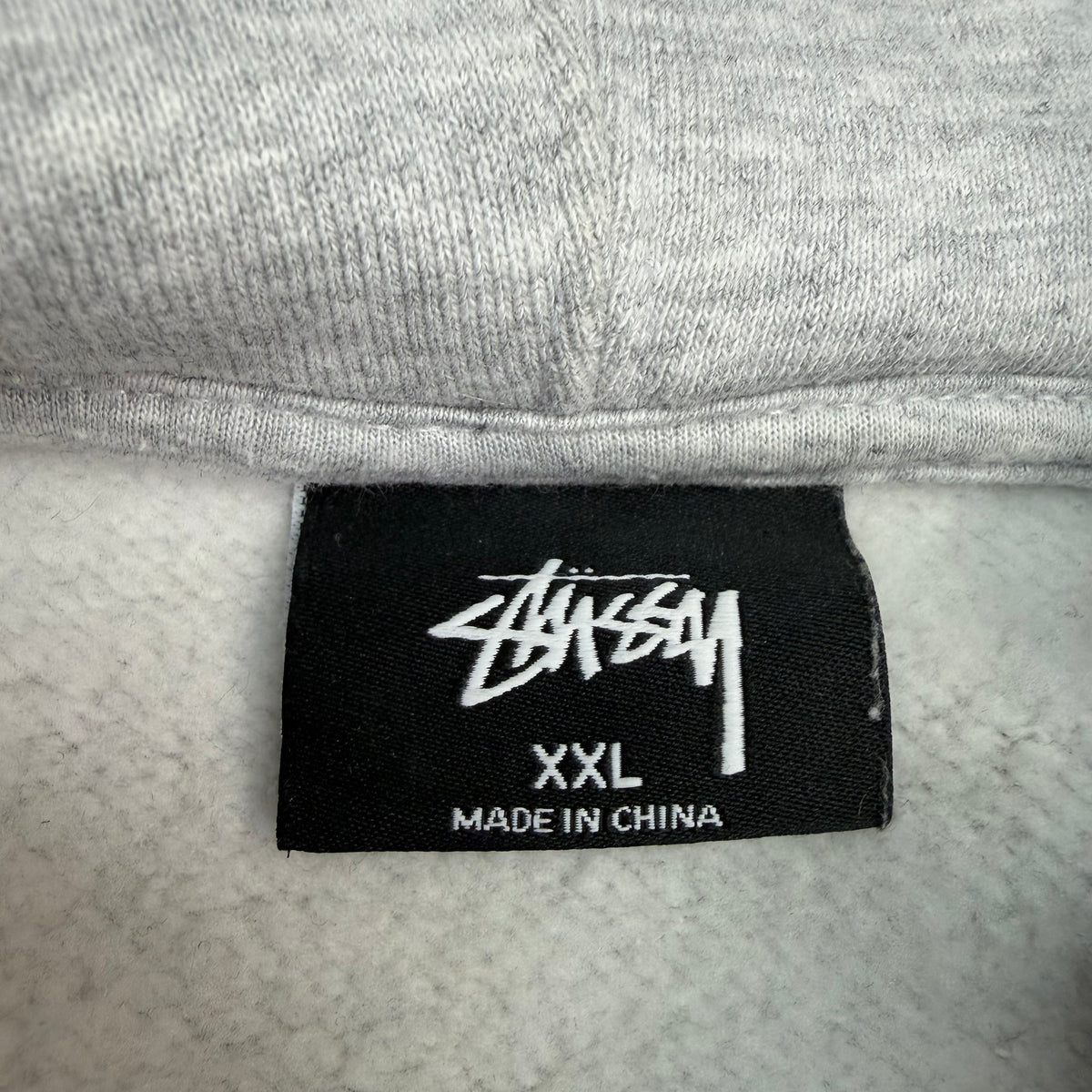 Stussy Embroidered Applique Hoodie Sweatshirt Heather Grey
