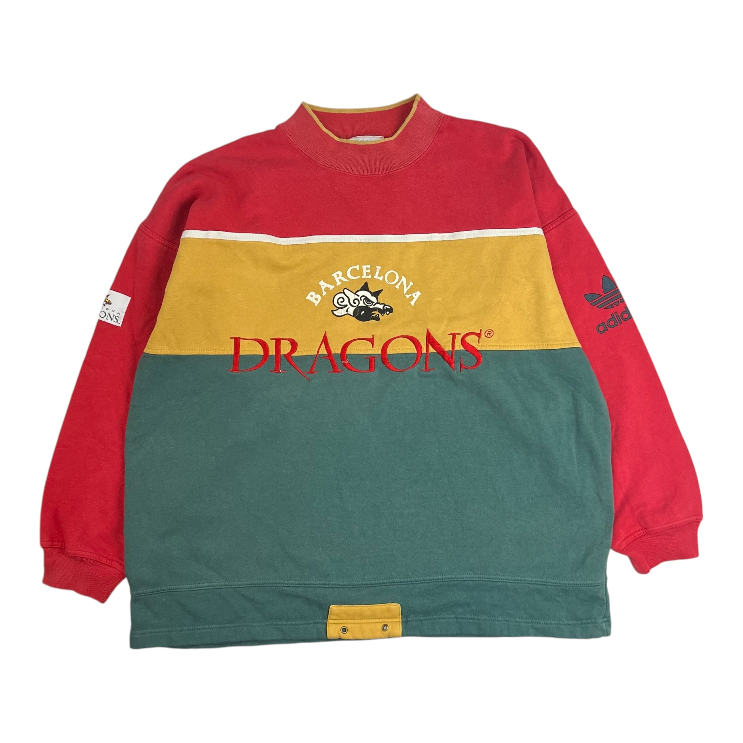 Vintage Barcelona Dragons Crewneck Red/Yellow/Green