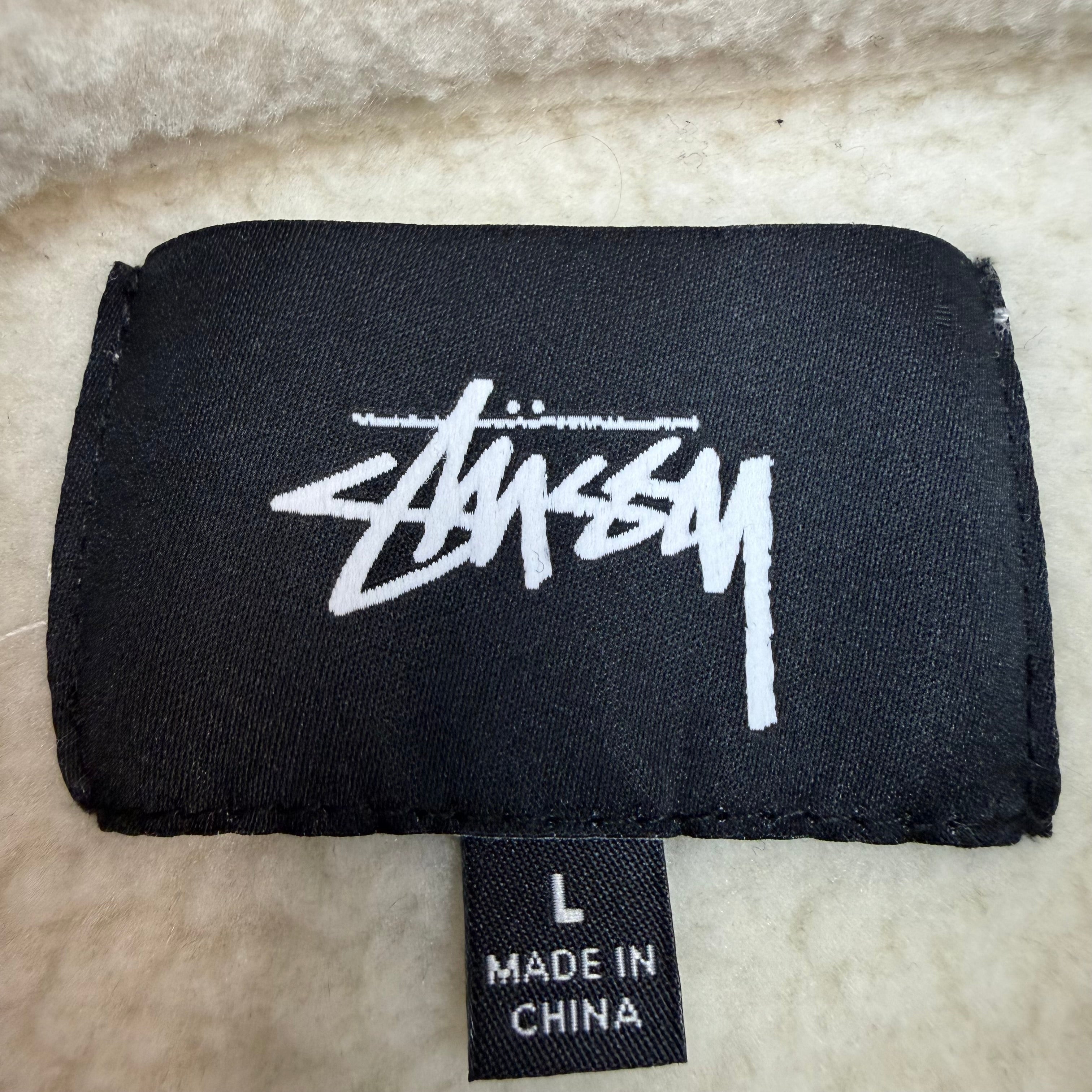 Stussy Nylon Mock Neck Fleece Cream
