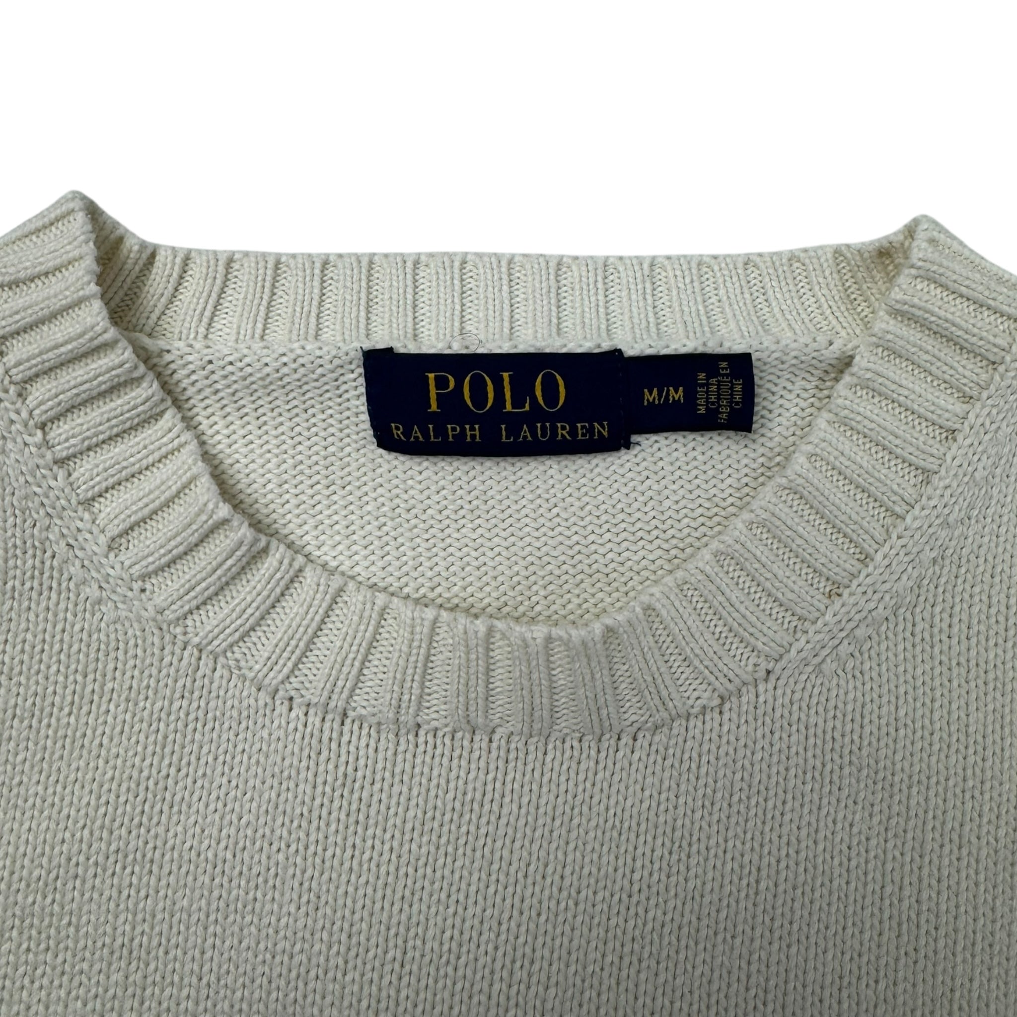Vintage Polo Ralph Lauren Knit Crewneck White
