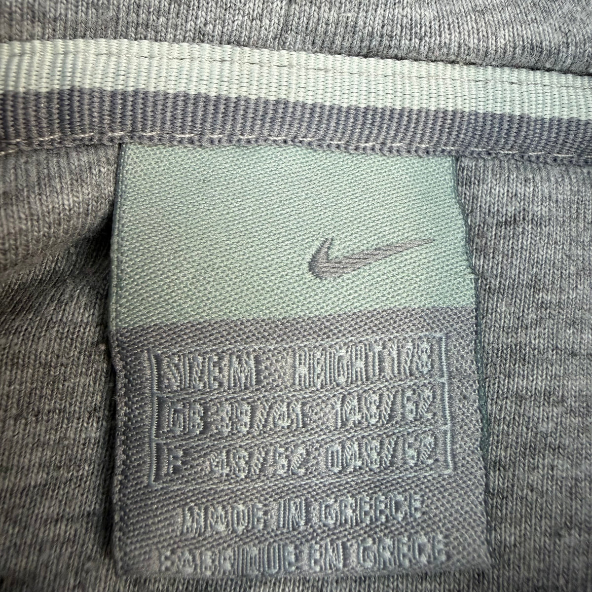 Vintage Nike Mini Swoosh Zip Up Hoodie Grey