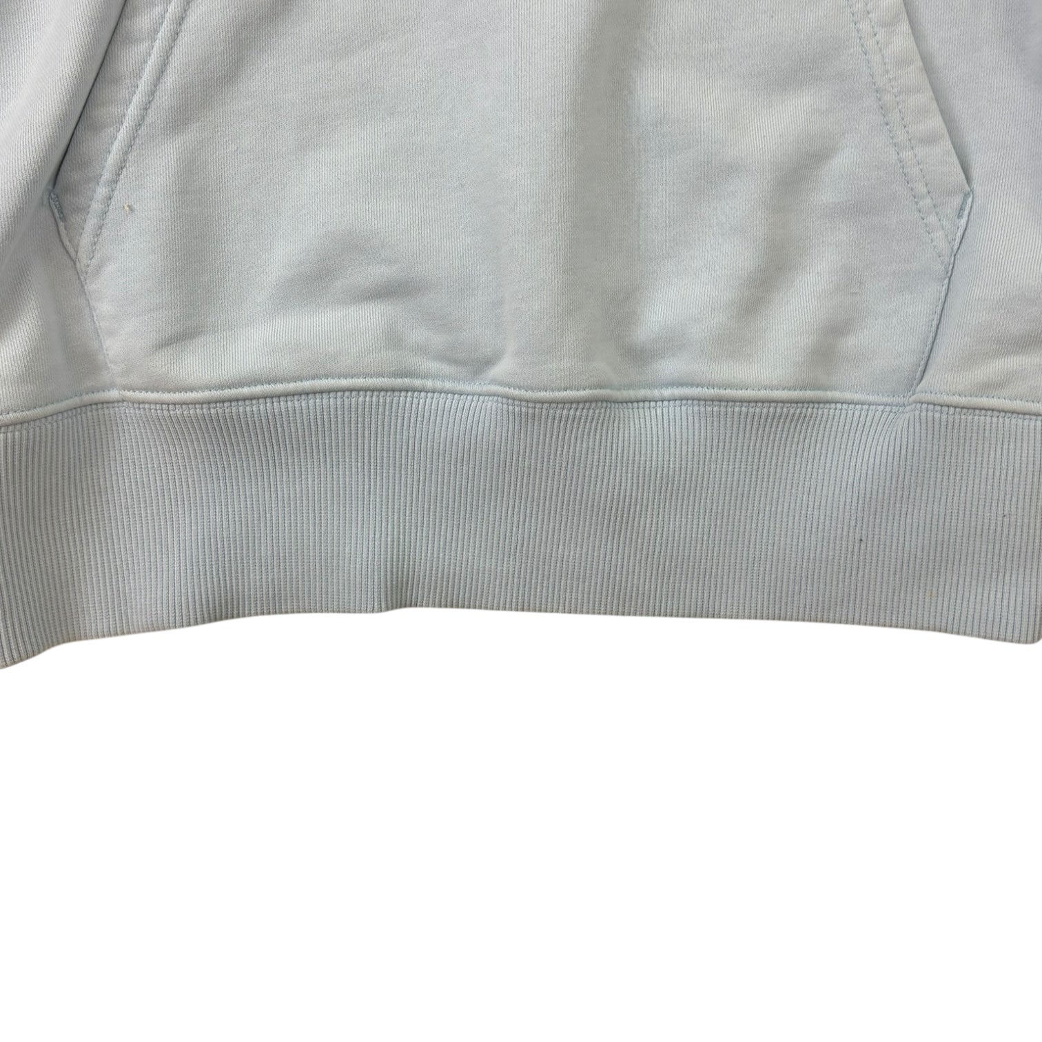 Helmut Lang SS19 Exclamation Hoodie Light Blue