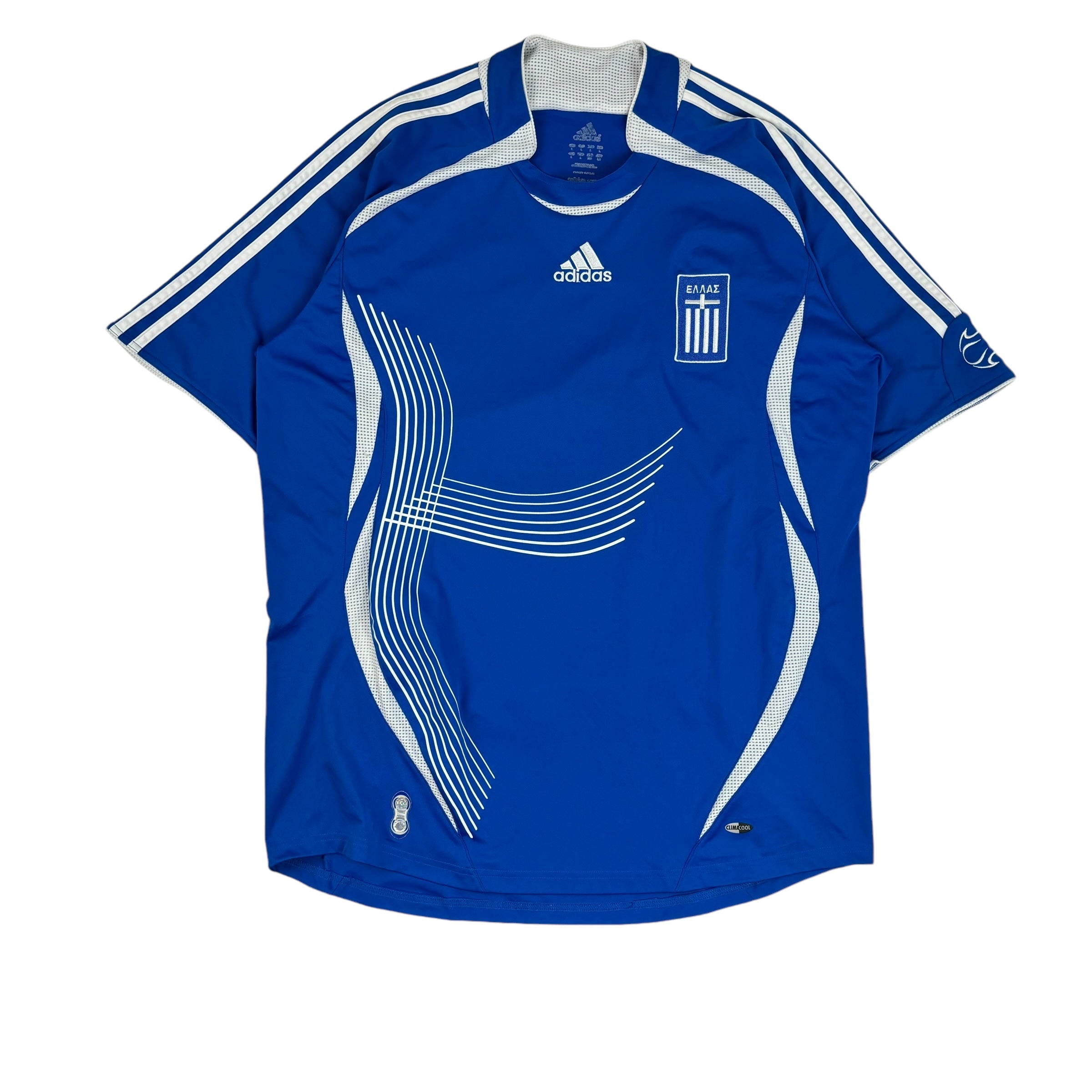 Vintage Greece Soccer Jersey Blue