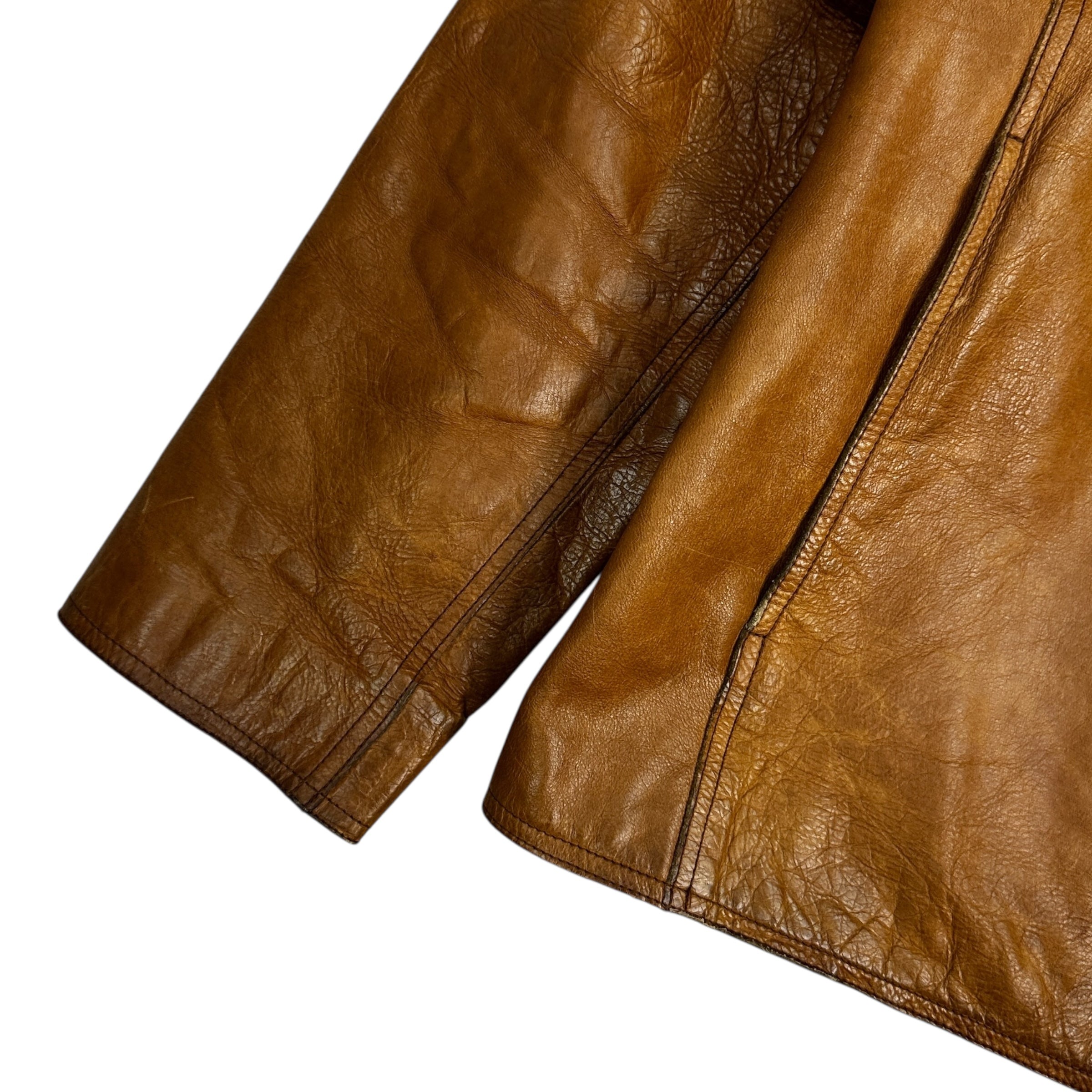 Vintage Gap Leather Jacket Saddle Brown