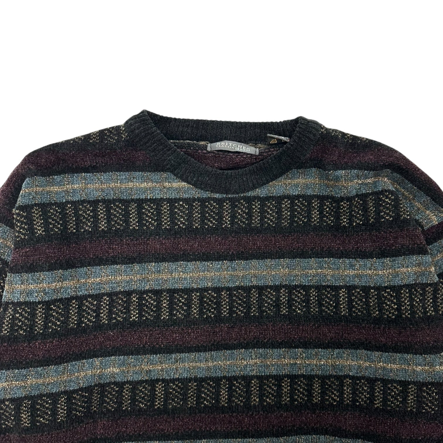 Vintage Stripe Pattern Multicolour Sweater