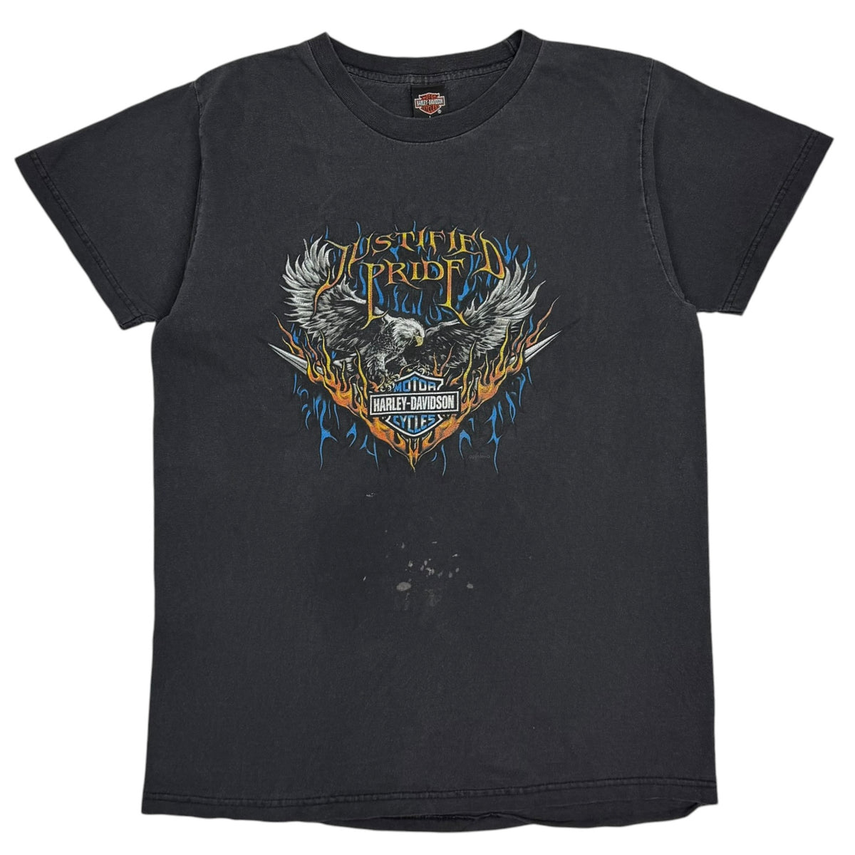 2000 Harley Davidson Justified Pride Tee Faded Black