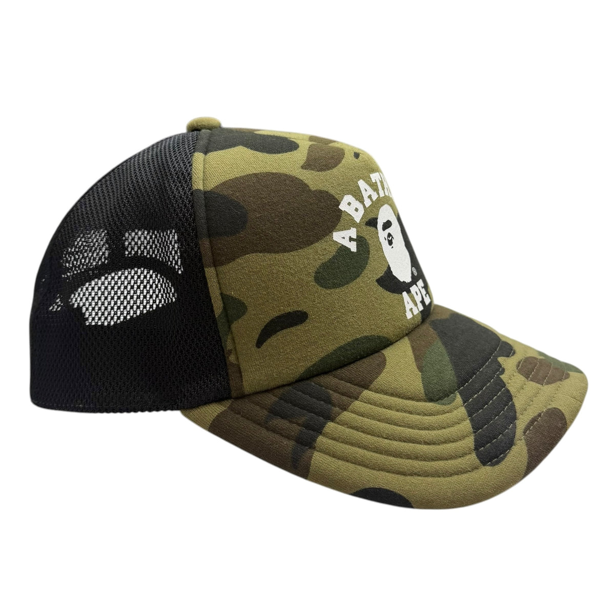Bape 1st Camo Mesh Trucker Hat Green