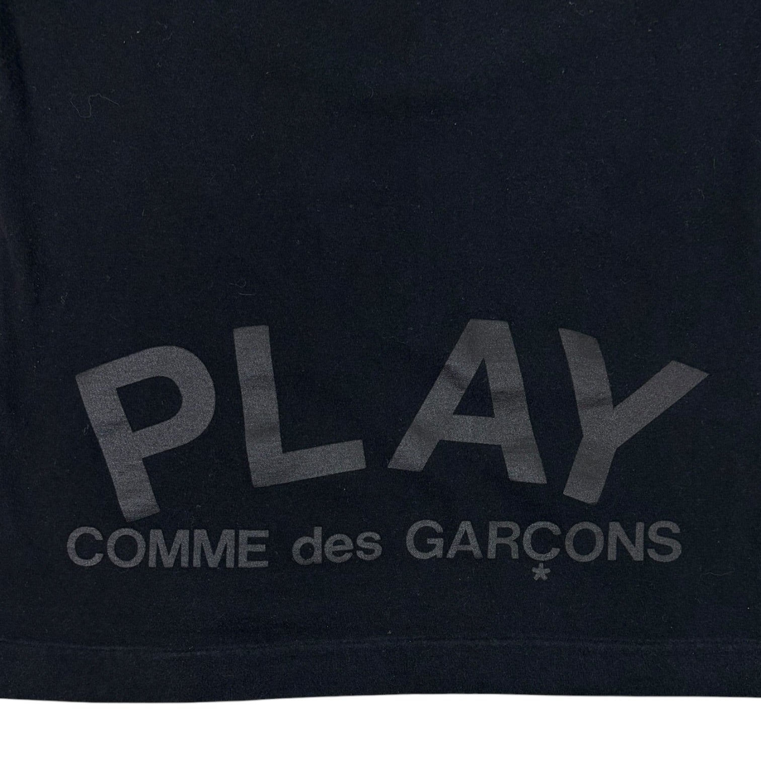 Comme des Garcons PLAY Play Double Hearts T-Shirt Black