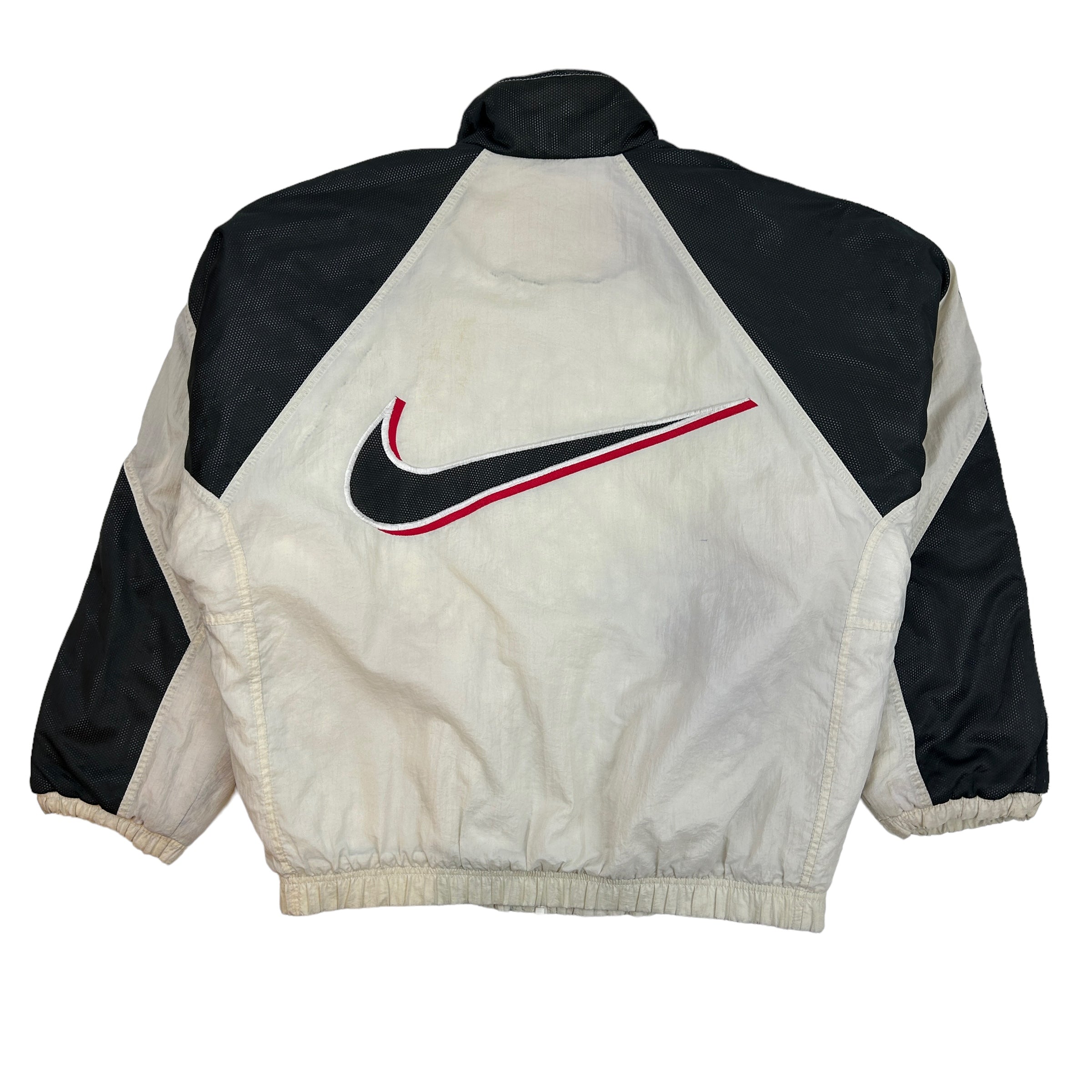 Vintage Nike Swoosh Bomber Jacket White/Black