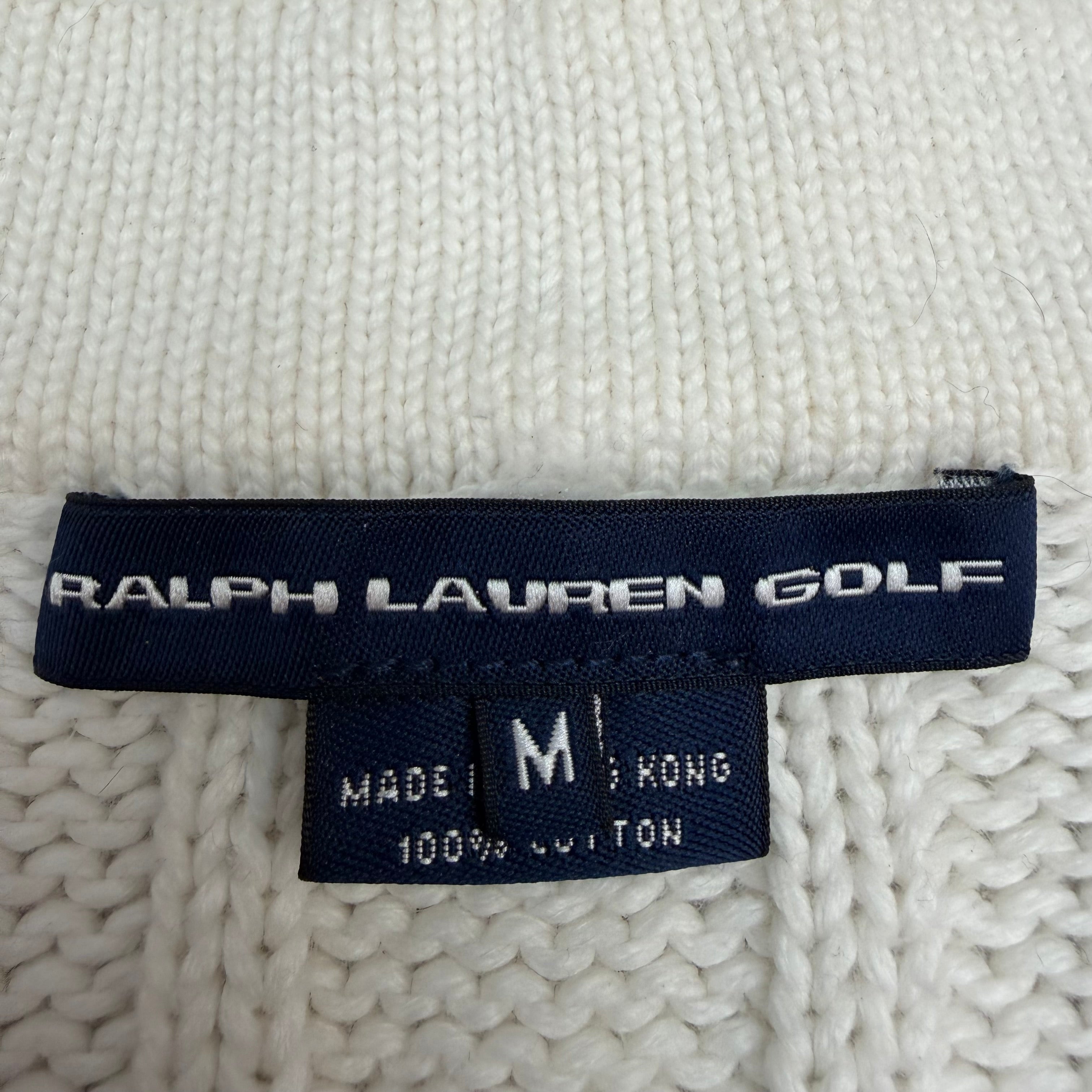 (W) Vintage Polo Ralph Lauren Golf Cable Knit Sweater