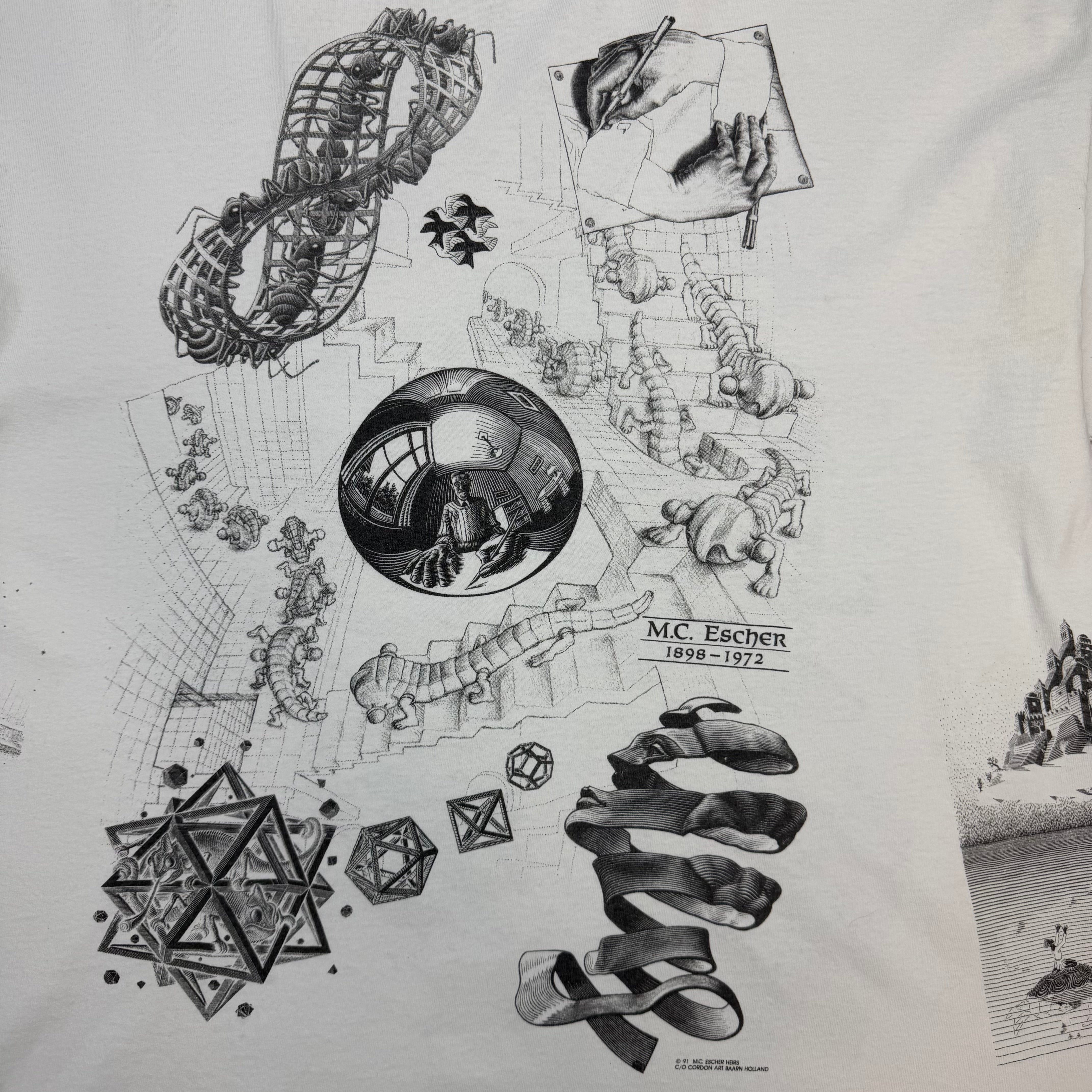 1991 M.C. Esther All Over Print “1898-1972” Tee White