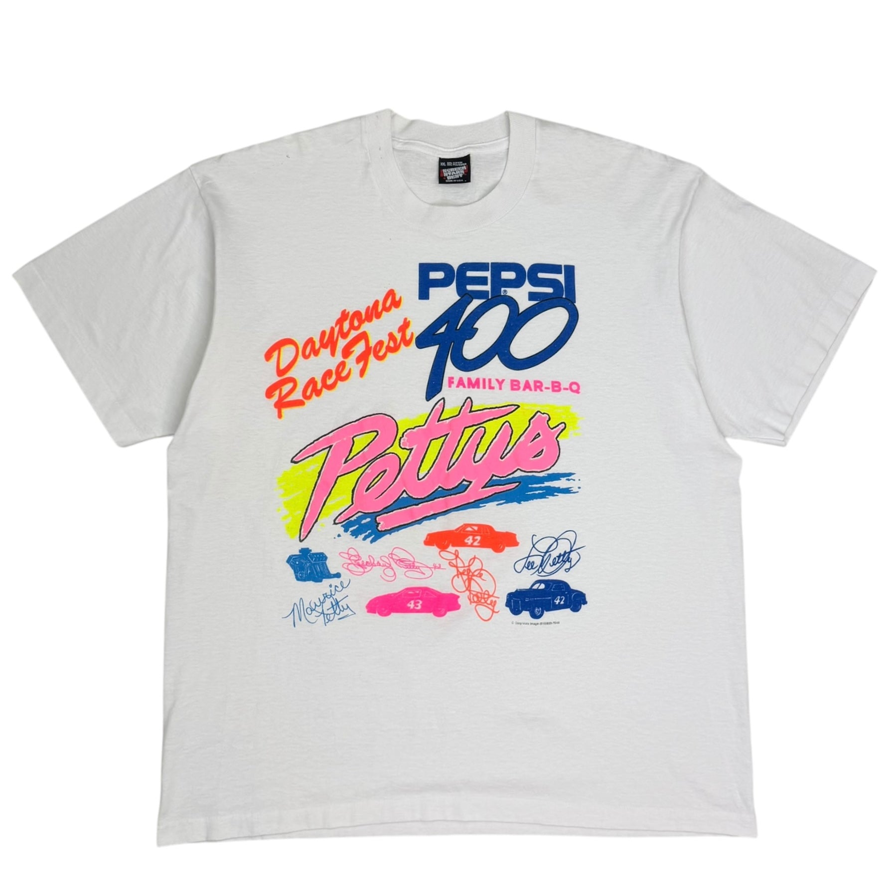 Vintage Pepsi 400 Daytona Family Bar-B-Q Tee White