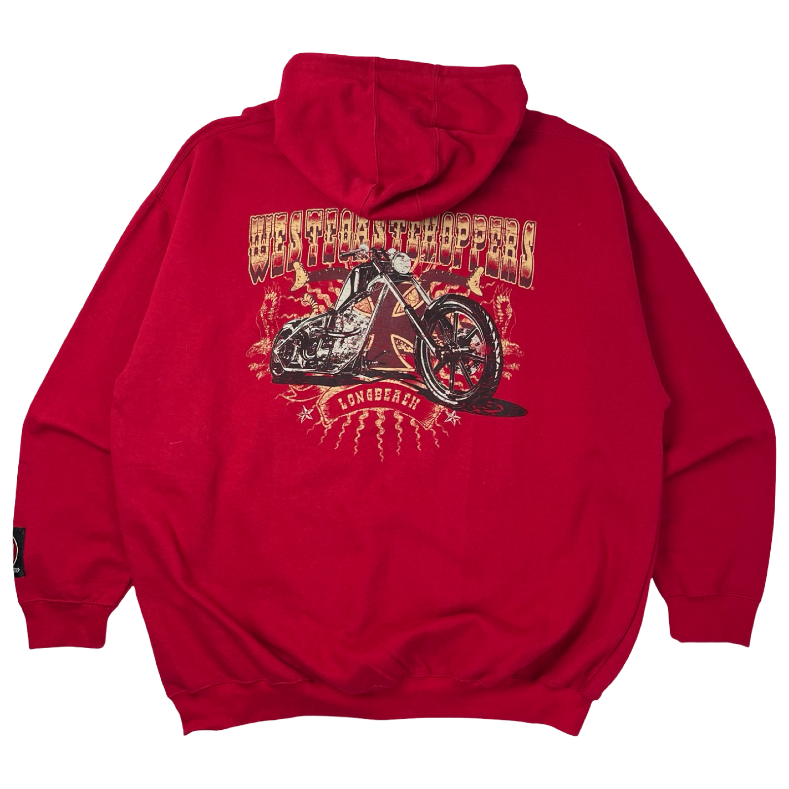 Vintage Y2K West Coast Choppers Zip-Up Hoodie Red
