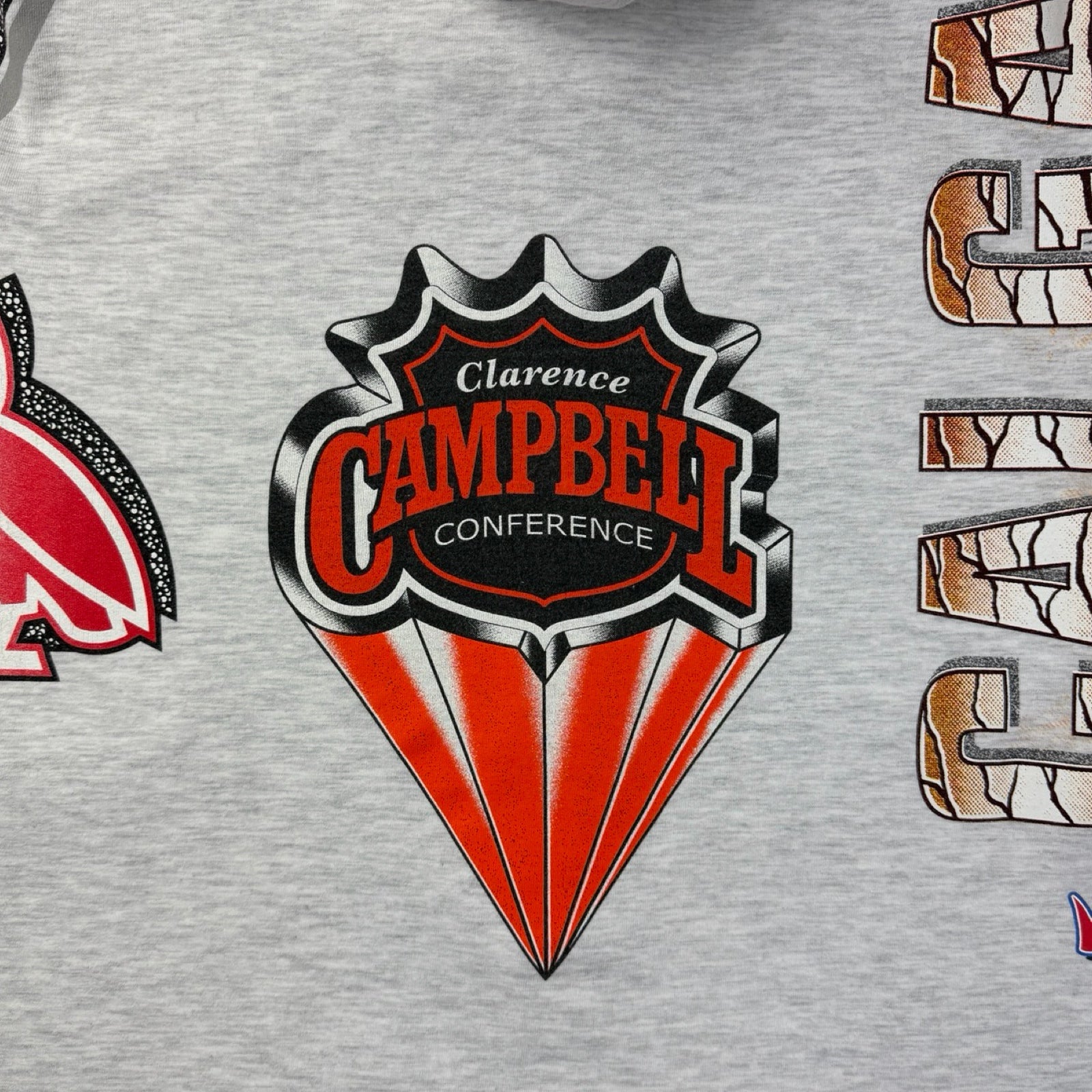OVO x NHL Calgary Flames 90’s Graphic T-Shirt Ash Heather Grey