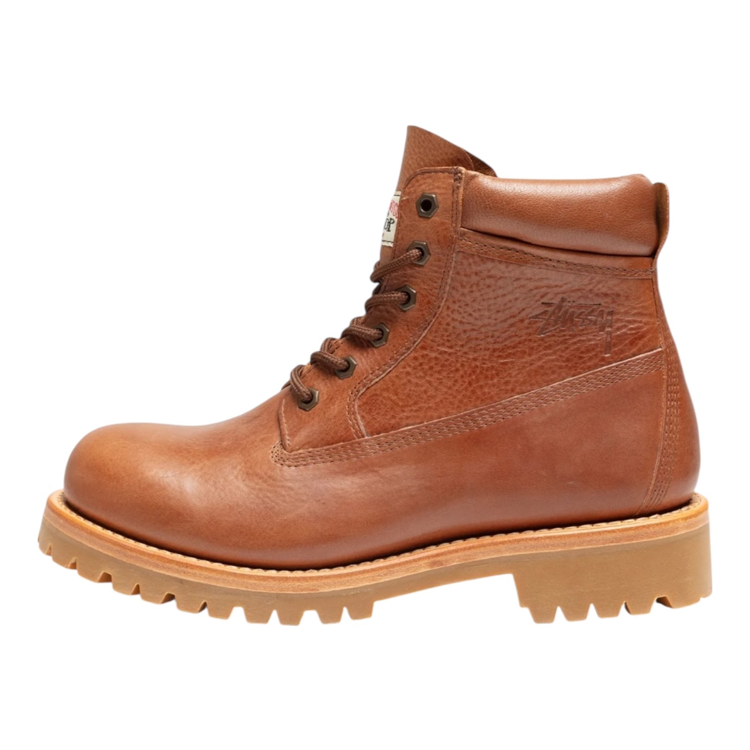 Stussy x Our Legacy Lace Up Boot Oak Brown Leather