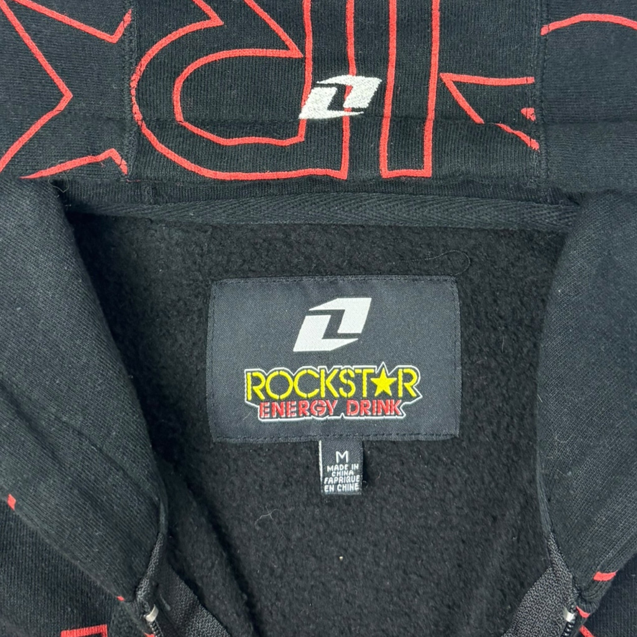 Y2K Rockstar Energy All Over Print Zip Up Hoodie