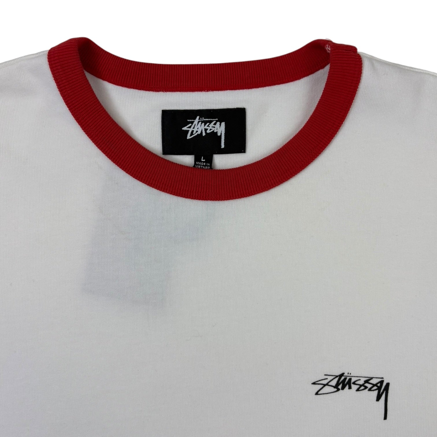 Stussy SS Logo Ringer Tee White