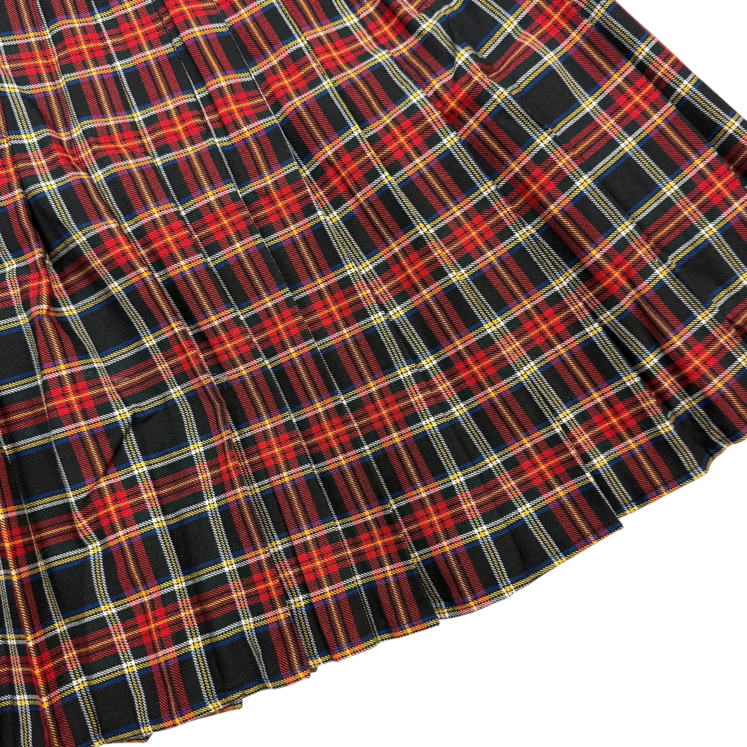 (W) Vintage Tartan Pleated Skirt Plaid