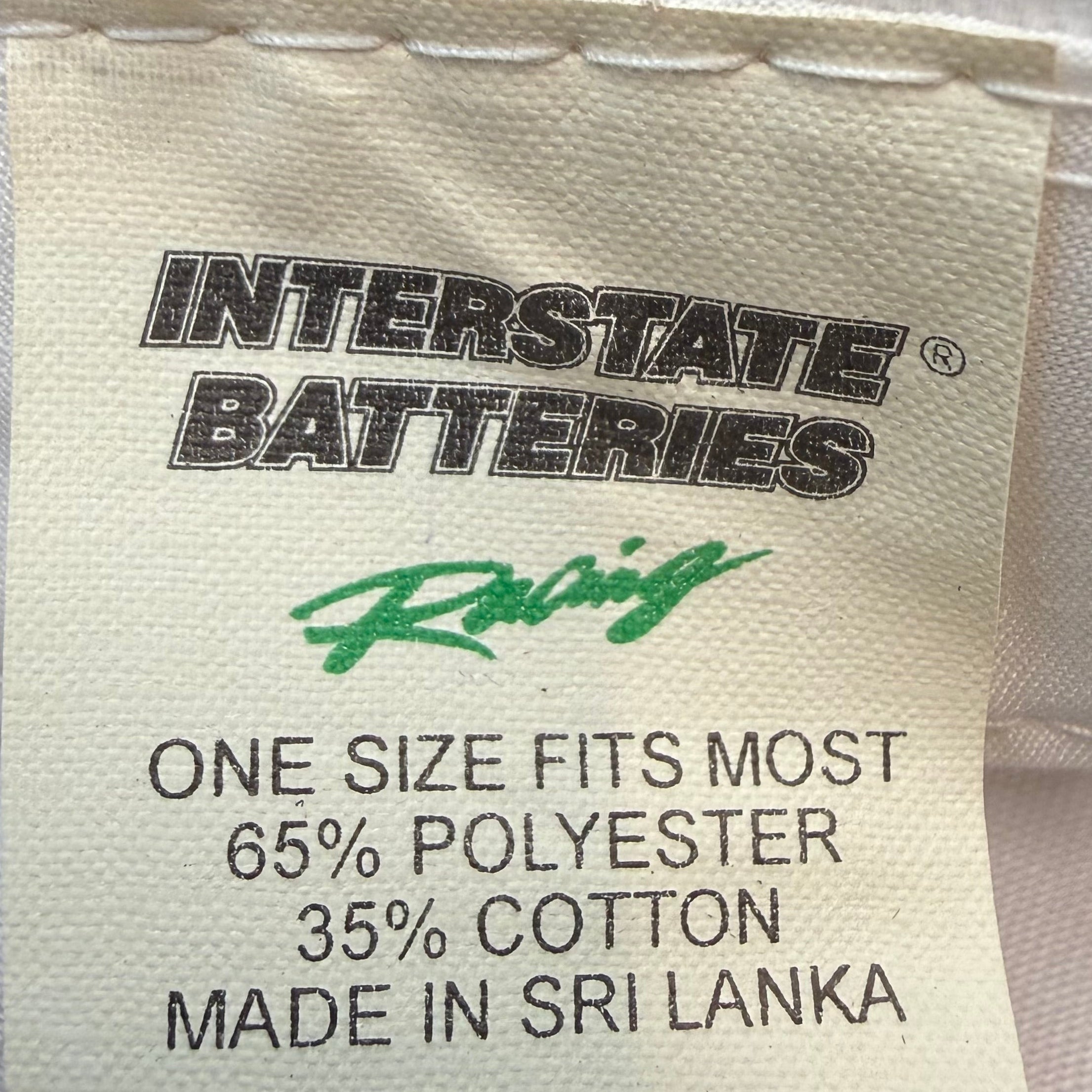 Vintage NASCAR Interstate Batteries Racing Snapback White