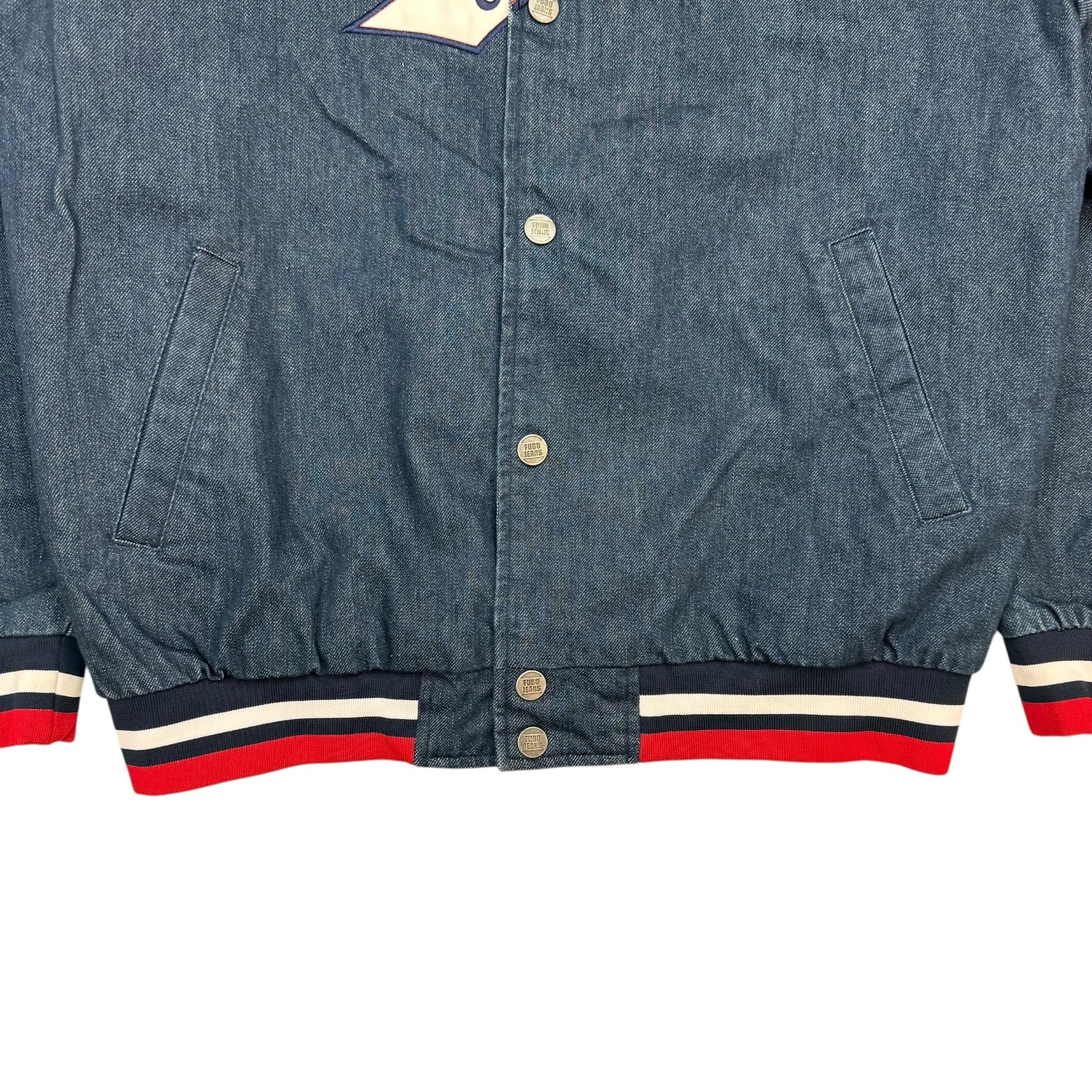 Vintage Fubu Jeans Collection Bomber Jacket Medium Wash