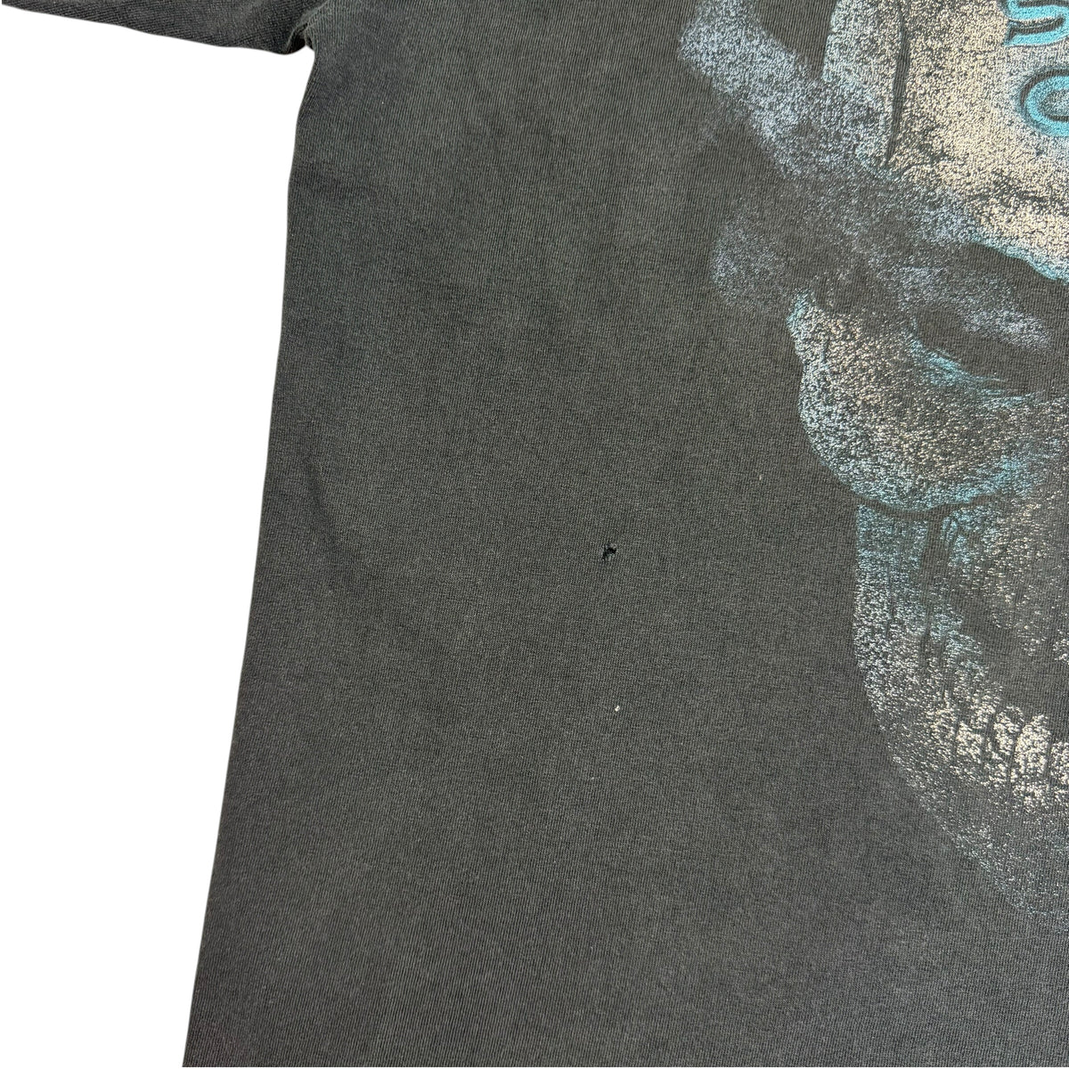 Vintage 90s WWF 3:16 Stone Cold Steve Austin Smoking Skull Tee Faded Black