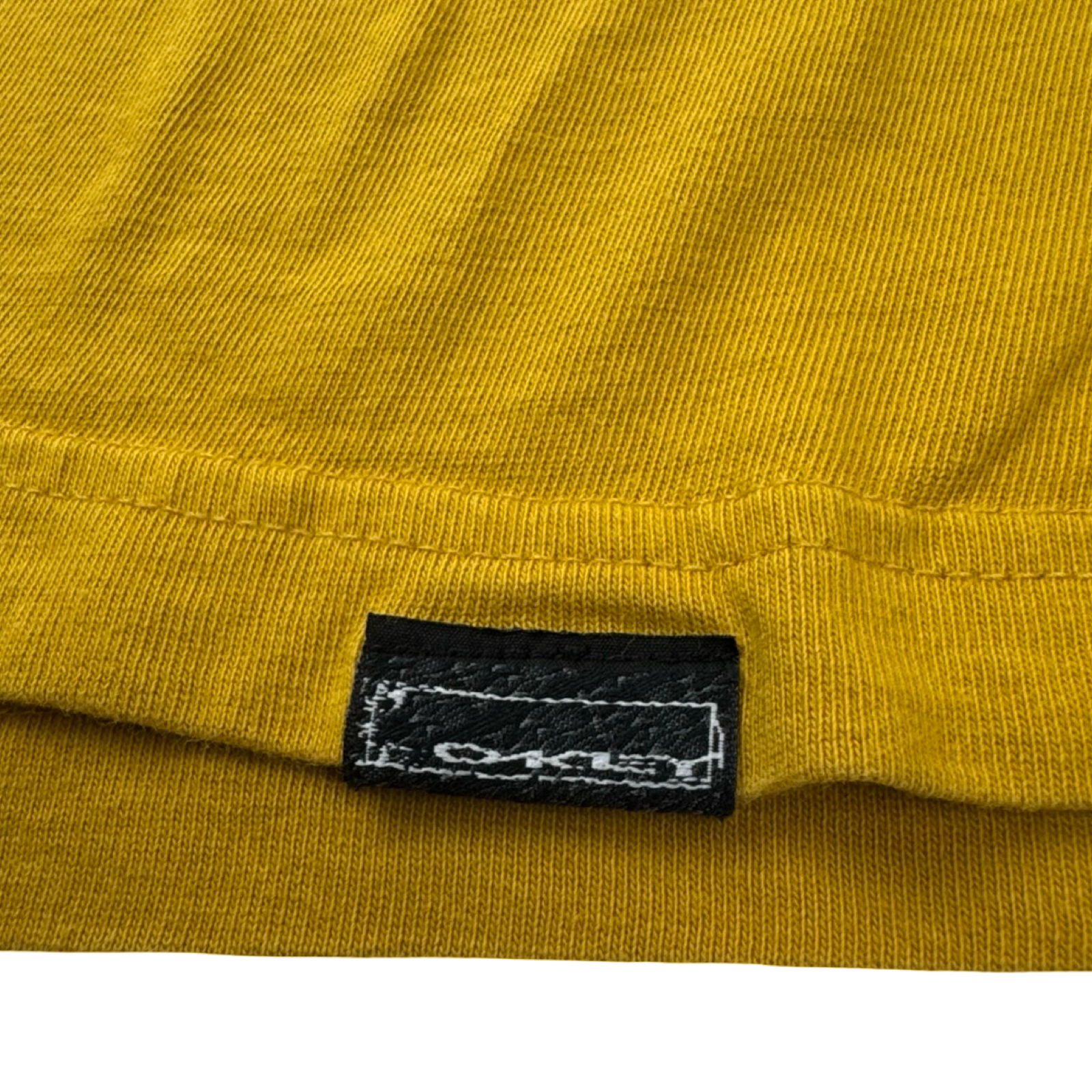 Y2K Oakley Skull & Motor Cyber T-Shirt Mustard