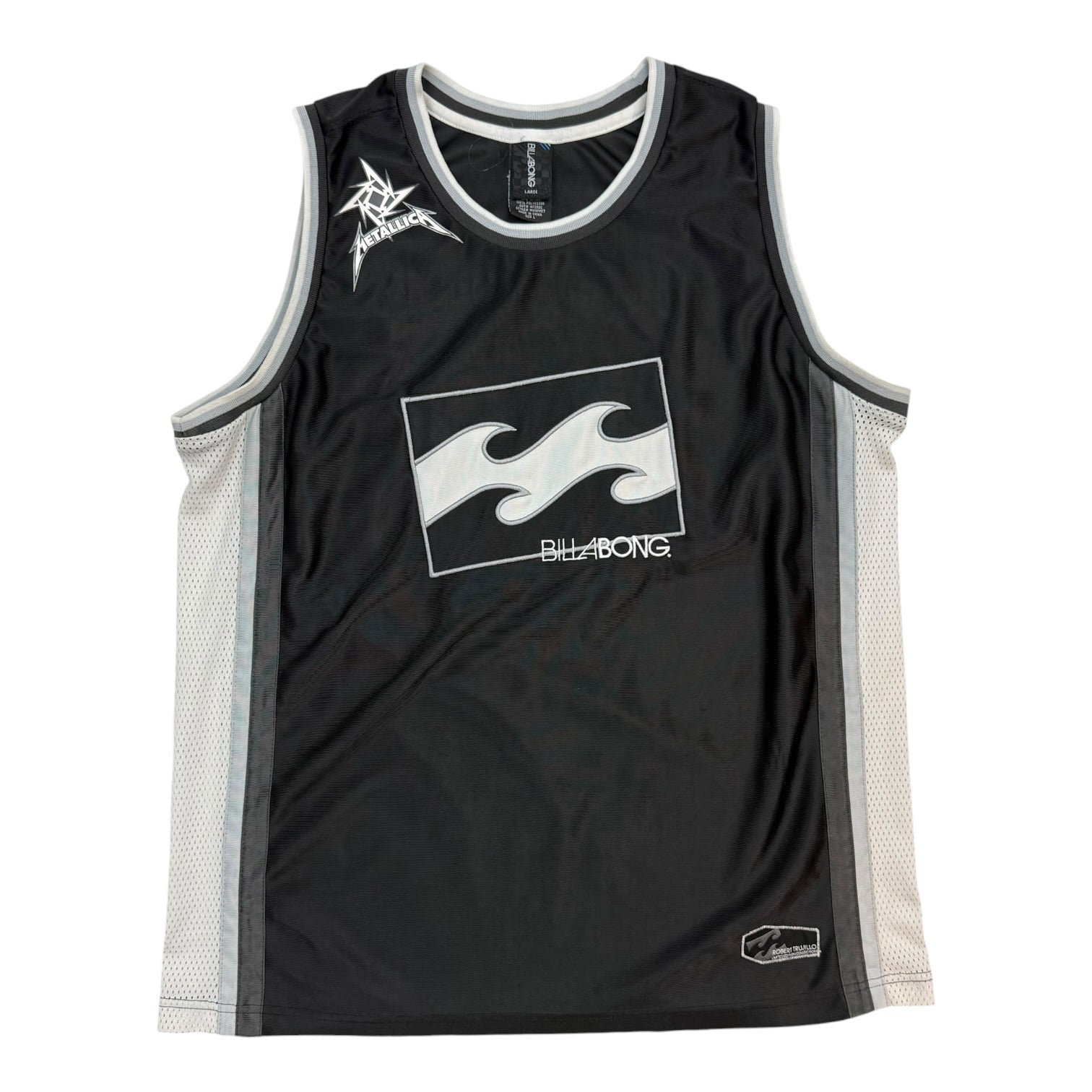 Vintage Billabong Metallica Robert Trujillo Tank Top Black