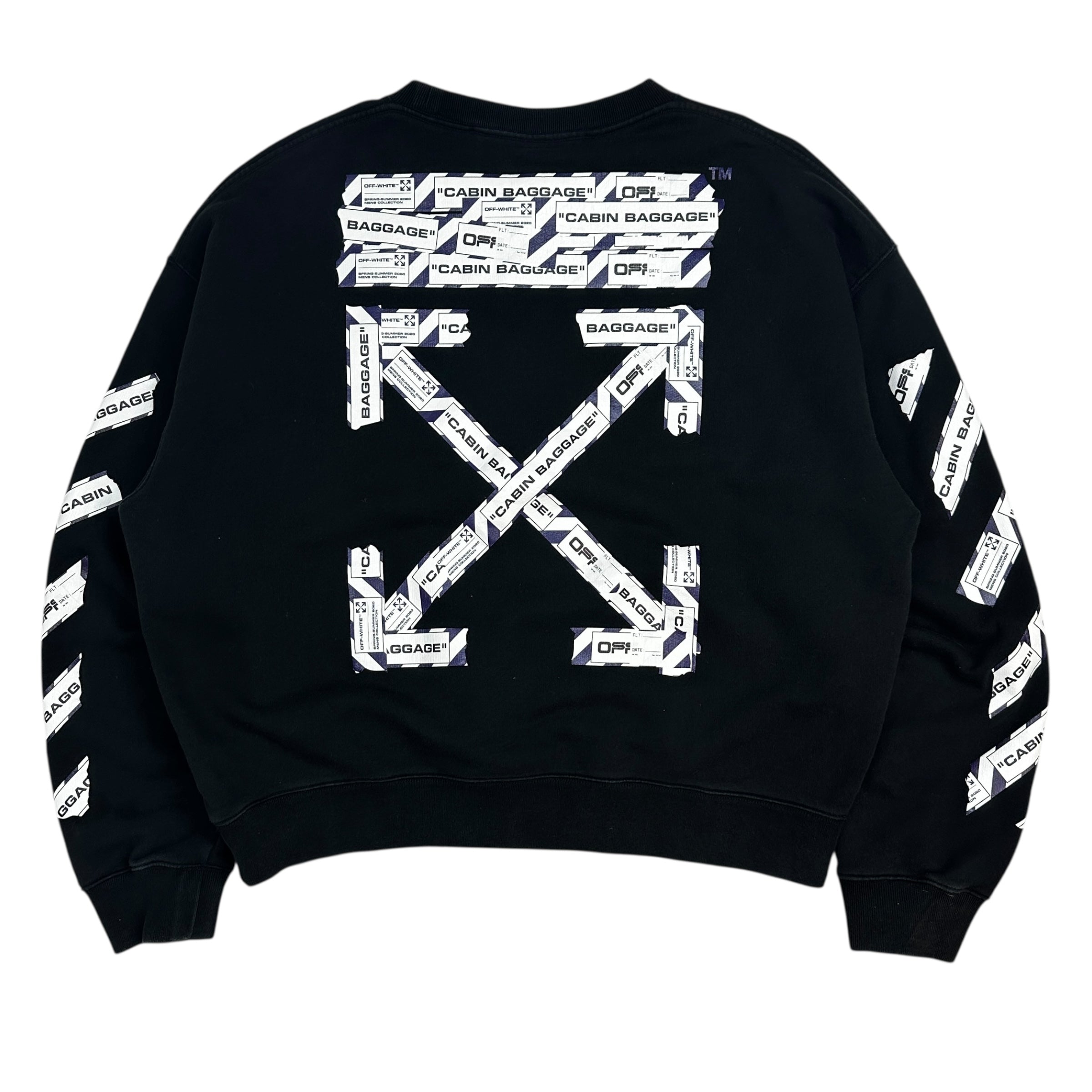 Off White Airport Tape Arrows Crewneck Black