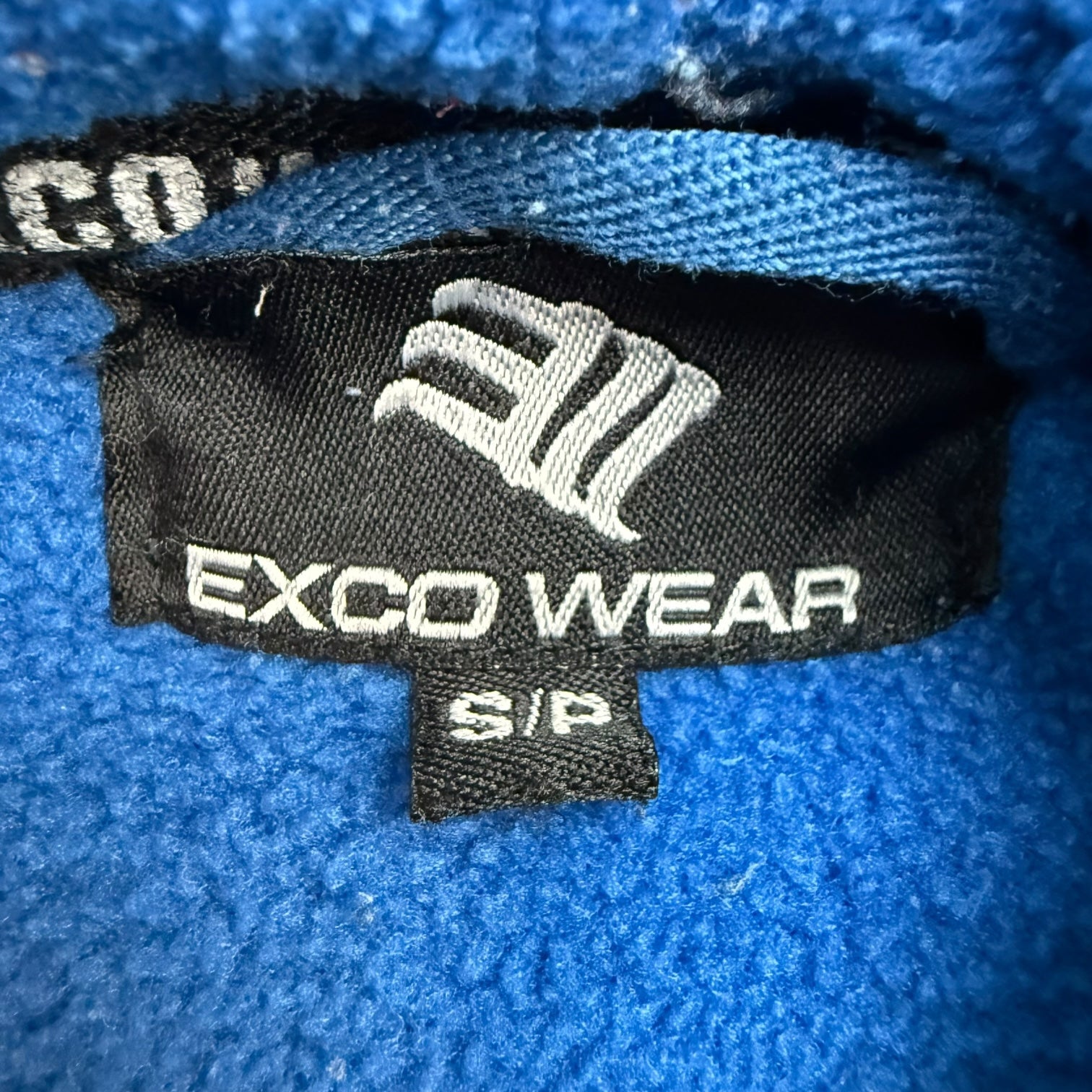 Vintage Exco Wear Fleece Hoodie Black/Blue