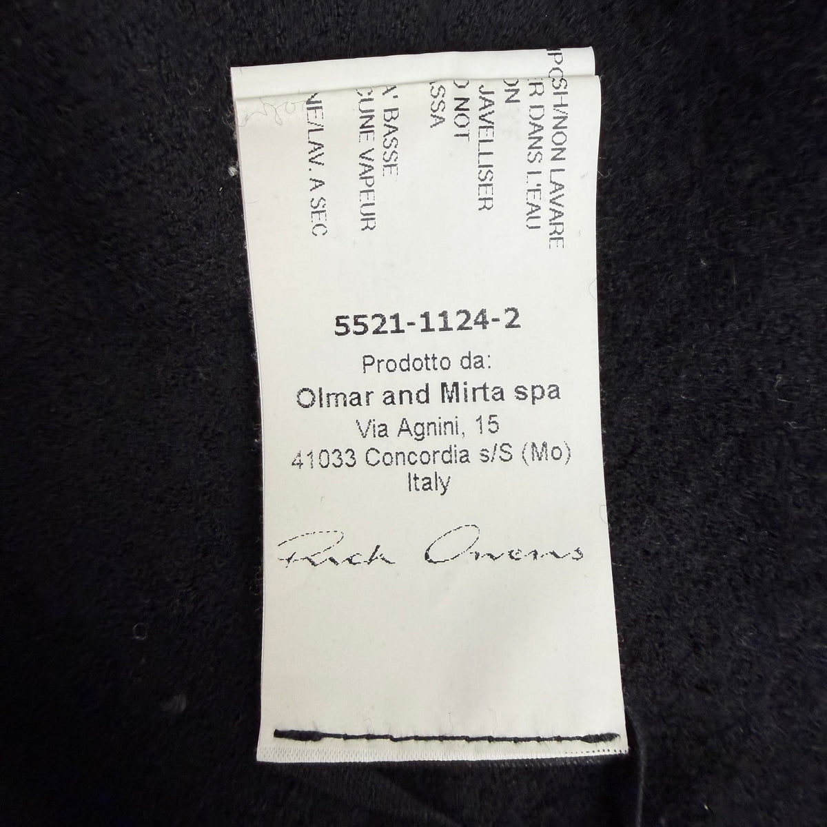FW15 Rick Owens Cashmere Olmar Mirta Zip Up Hoodie Black