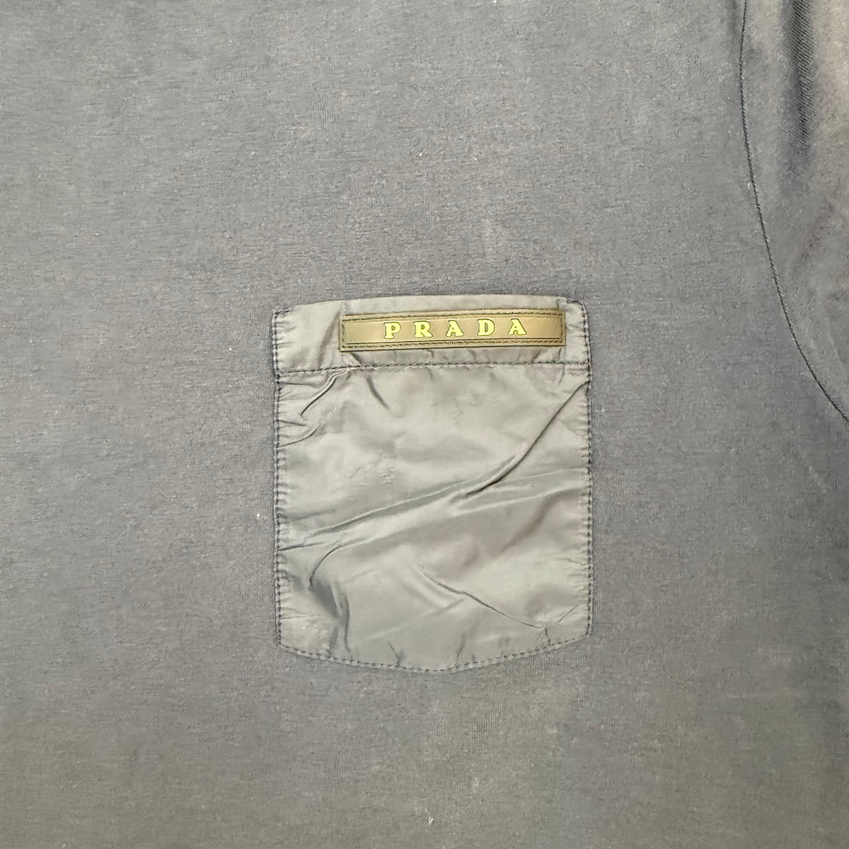 Prada Contrast Pocket Tee Navy Blue